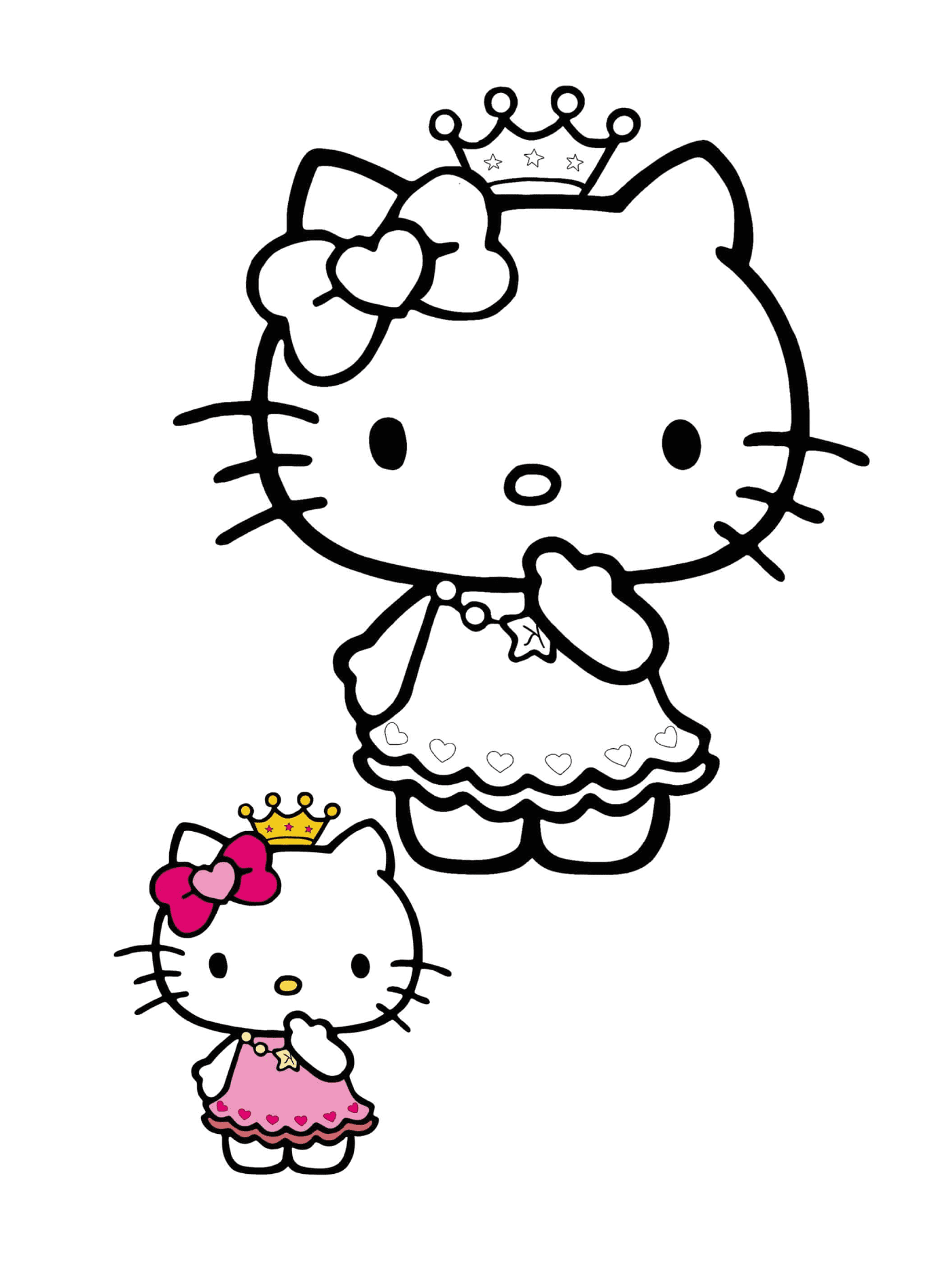 coloriage Hello Kitty Princesse
