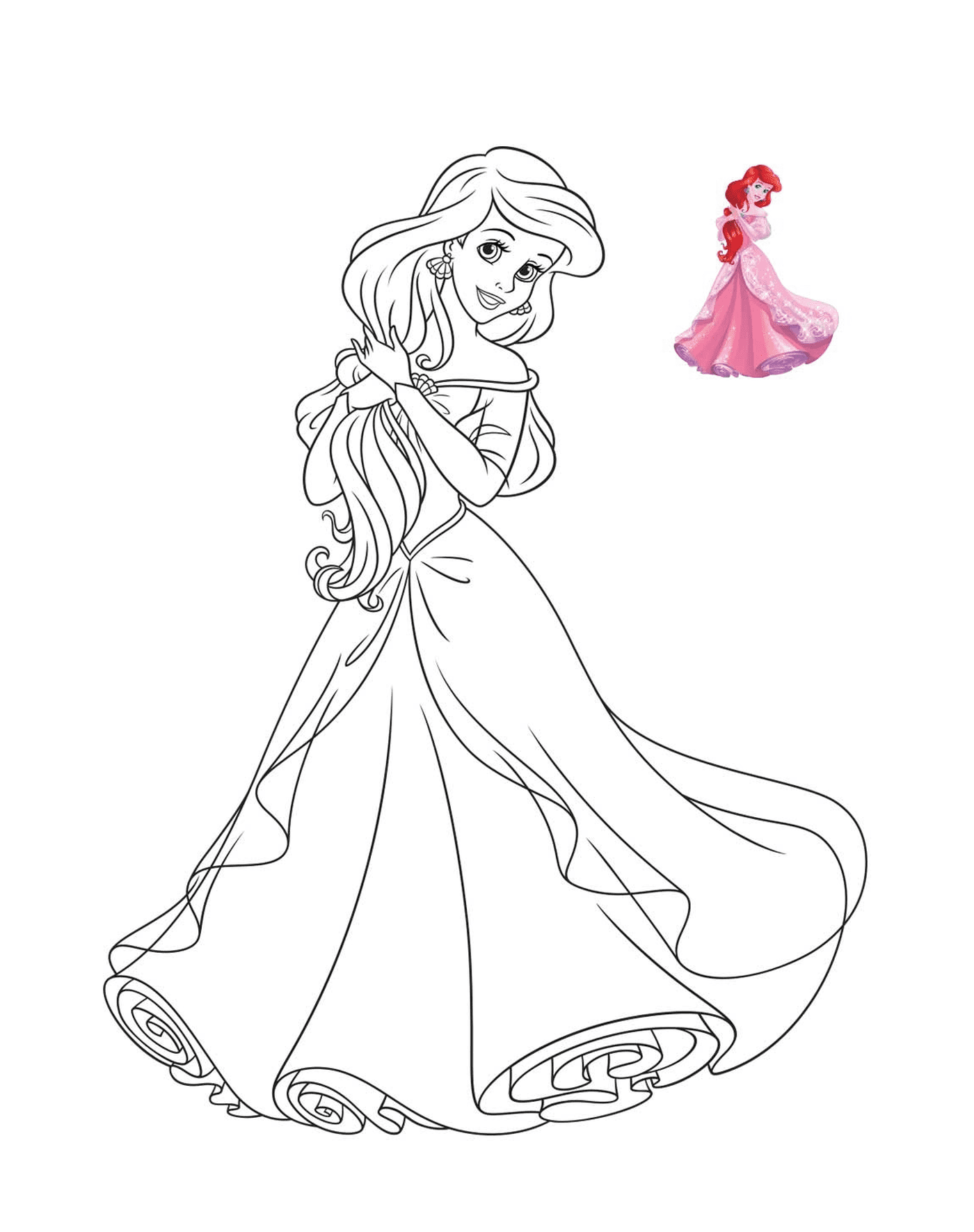 coloriage Princesse Disney Ariel