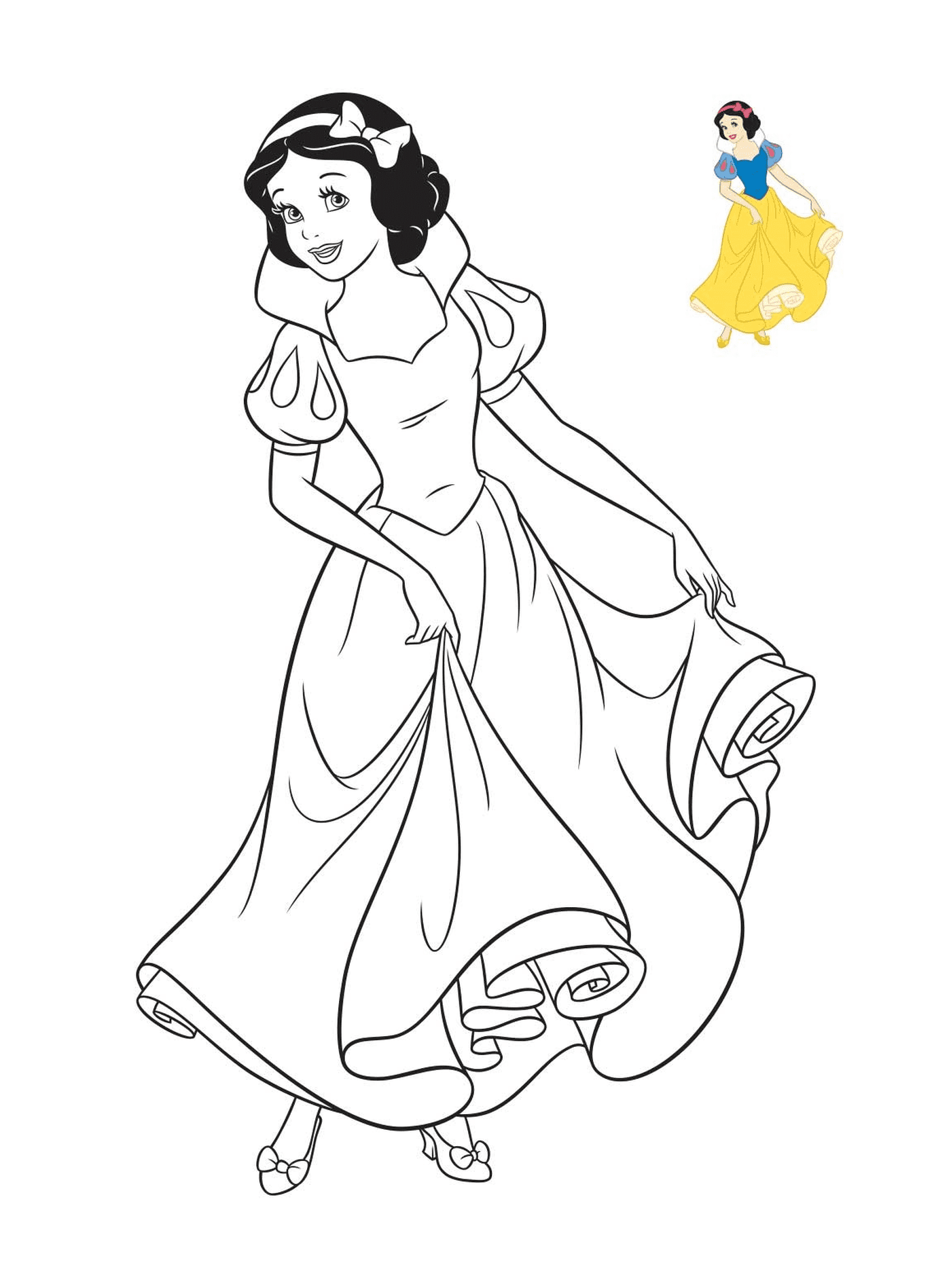 coloriage Princesse Disney Blanche Neige