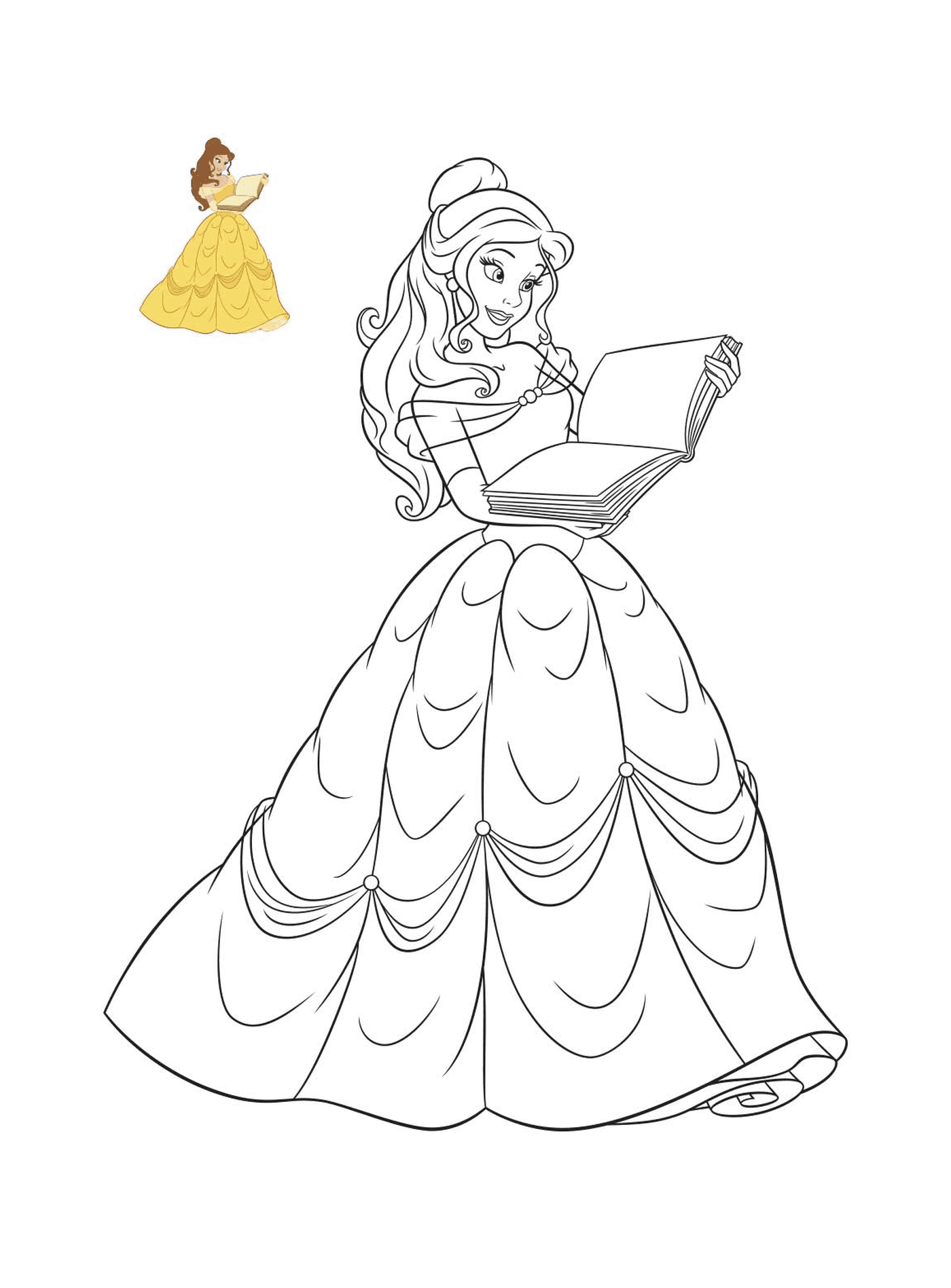 coloriage Princesse Disney La Belle et la Bete