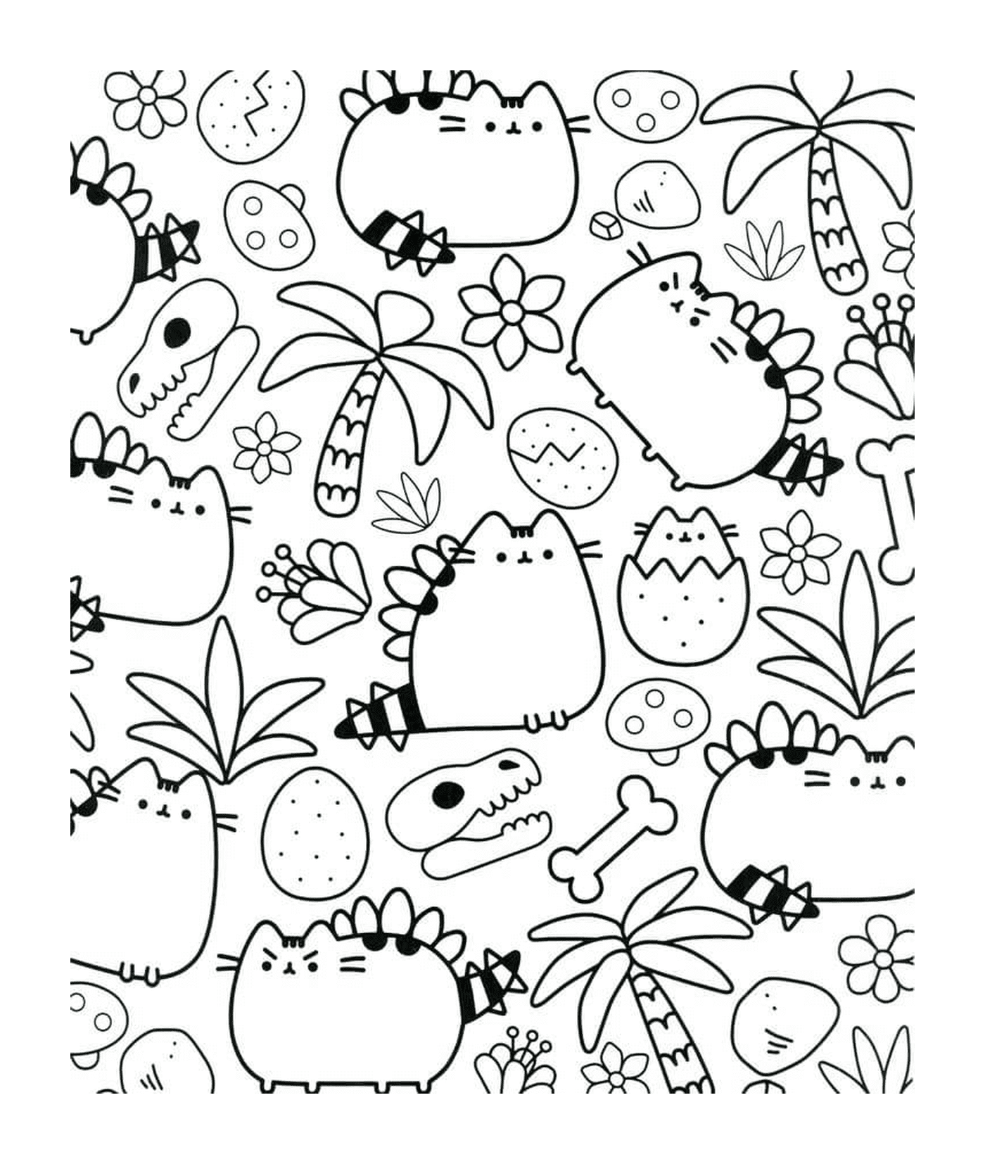coloriage Pusheen Therapy for Adults