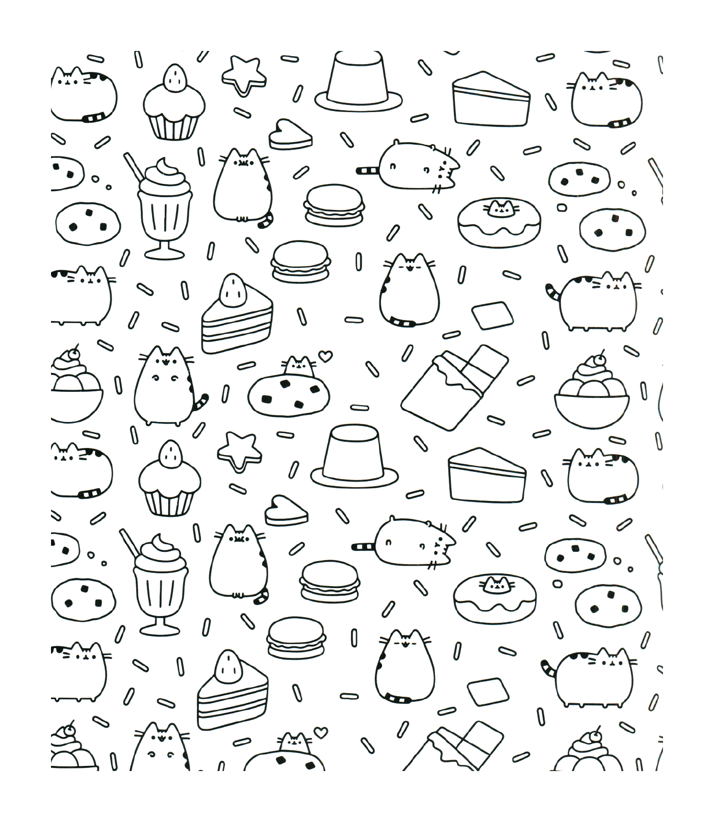 coloriage Pusheen the Cat Therapy for Adults