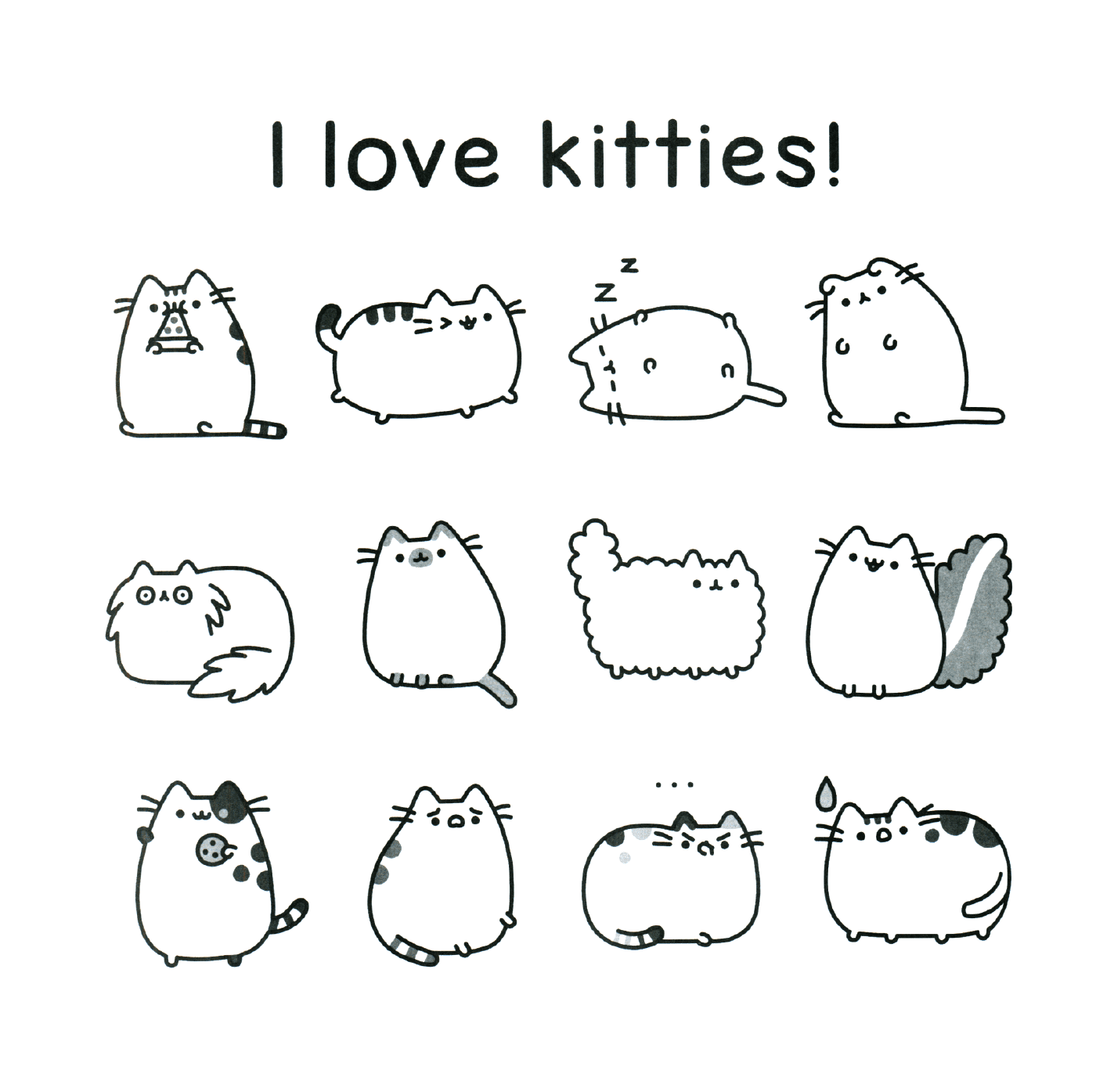 pusheen i love kitties