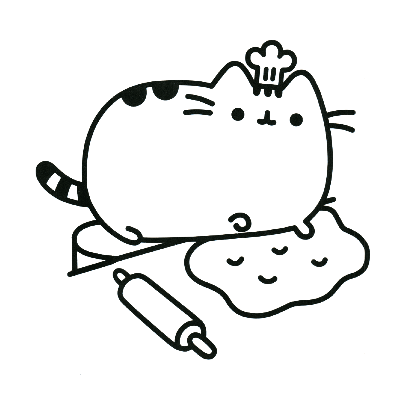 coloriage Pusheen the Cat Chef Cook