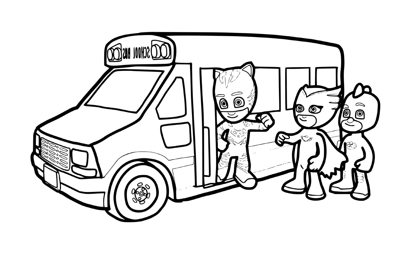 pyjamasques autobus scolaire