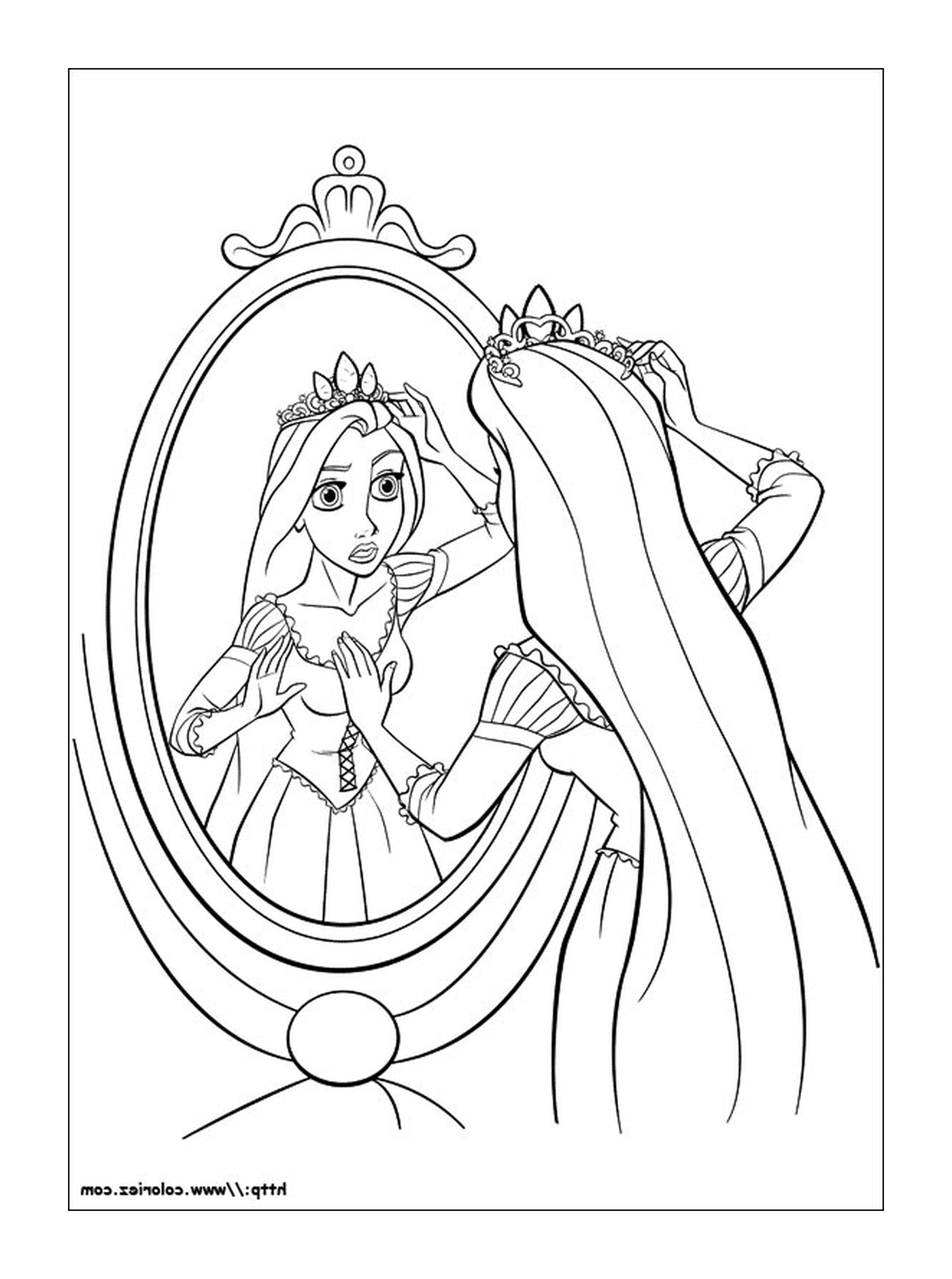 coloriage raiponce princesse et la couronne