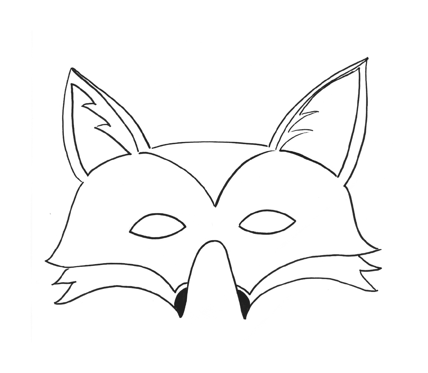 coloriage masque de renard