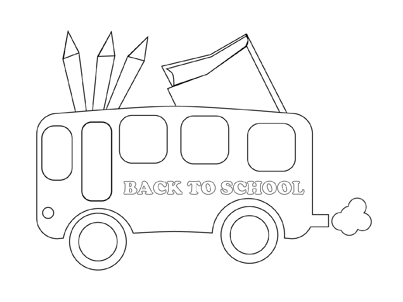 coloriage rentree scolaire bus