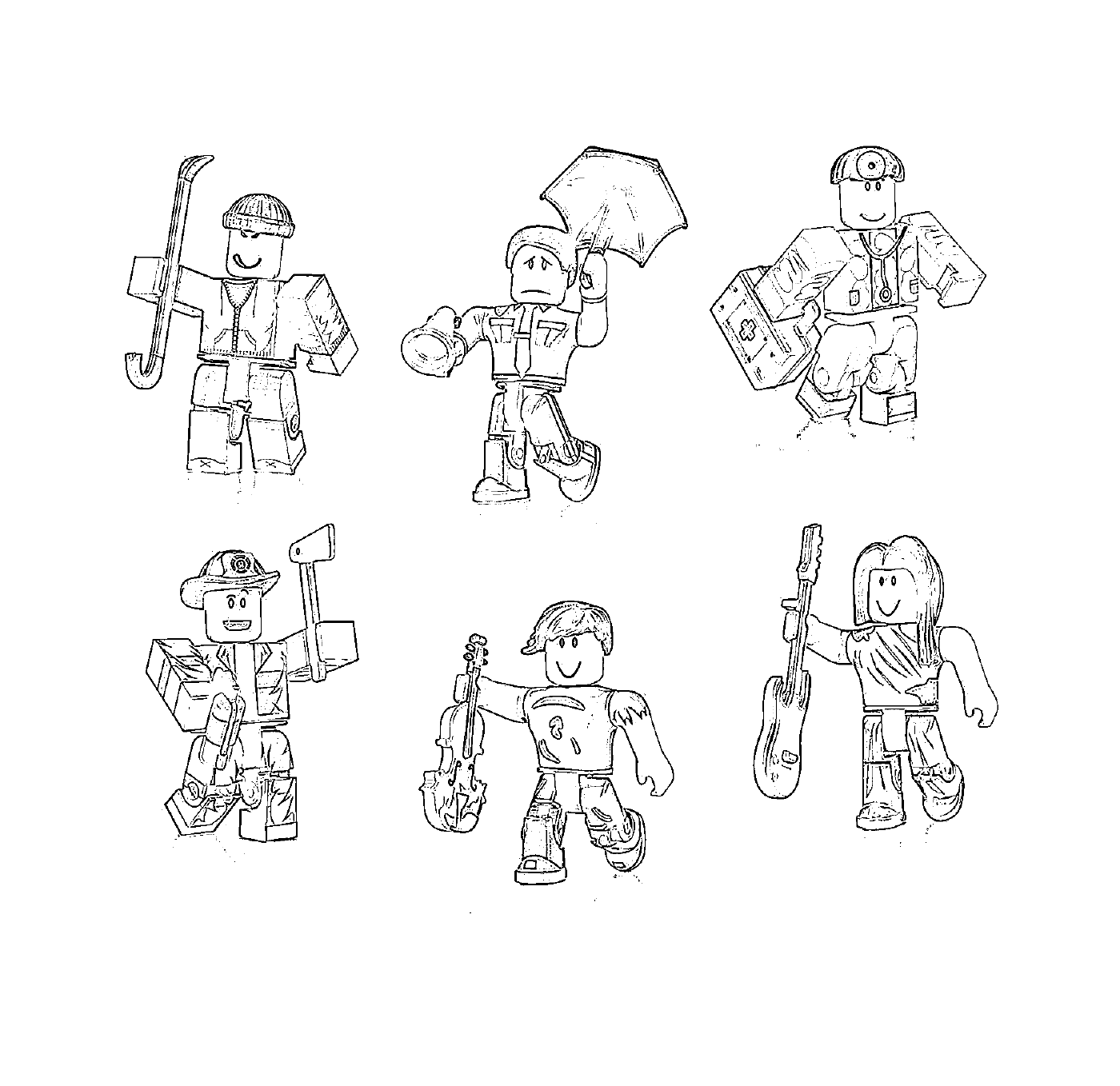 coloriage roblox characters