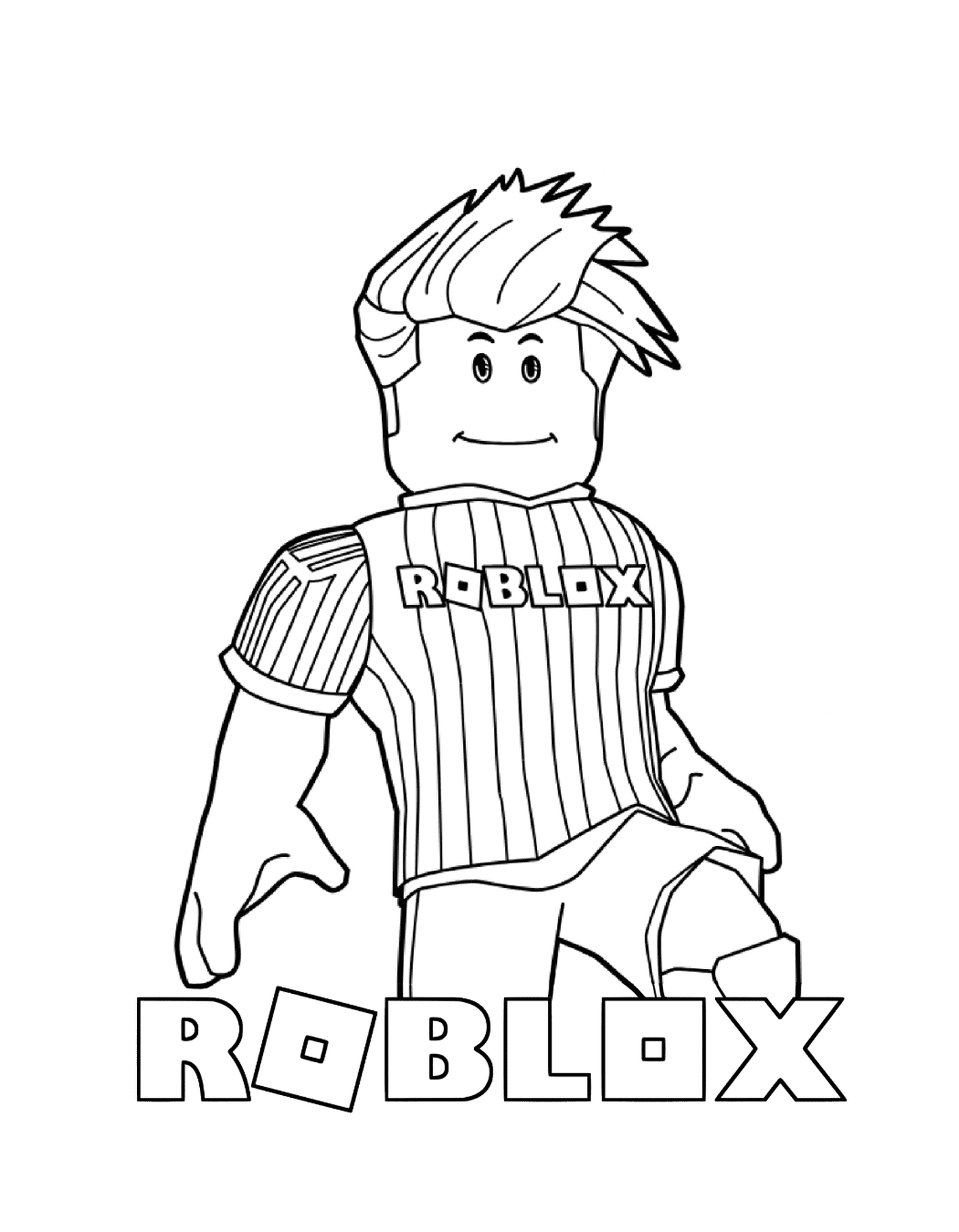 coloriage roblox loves soccer
