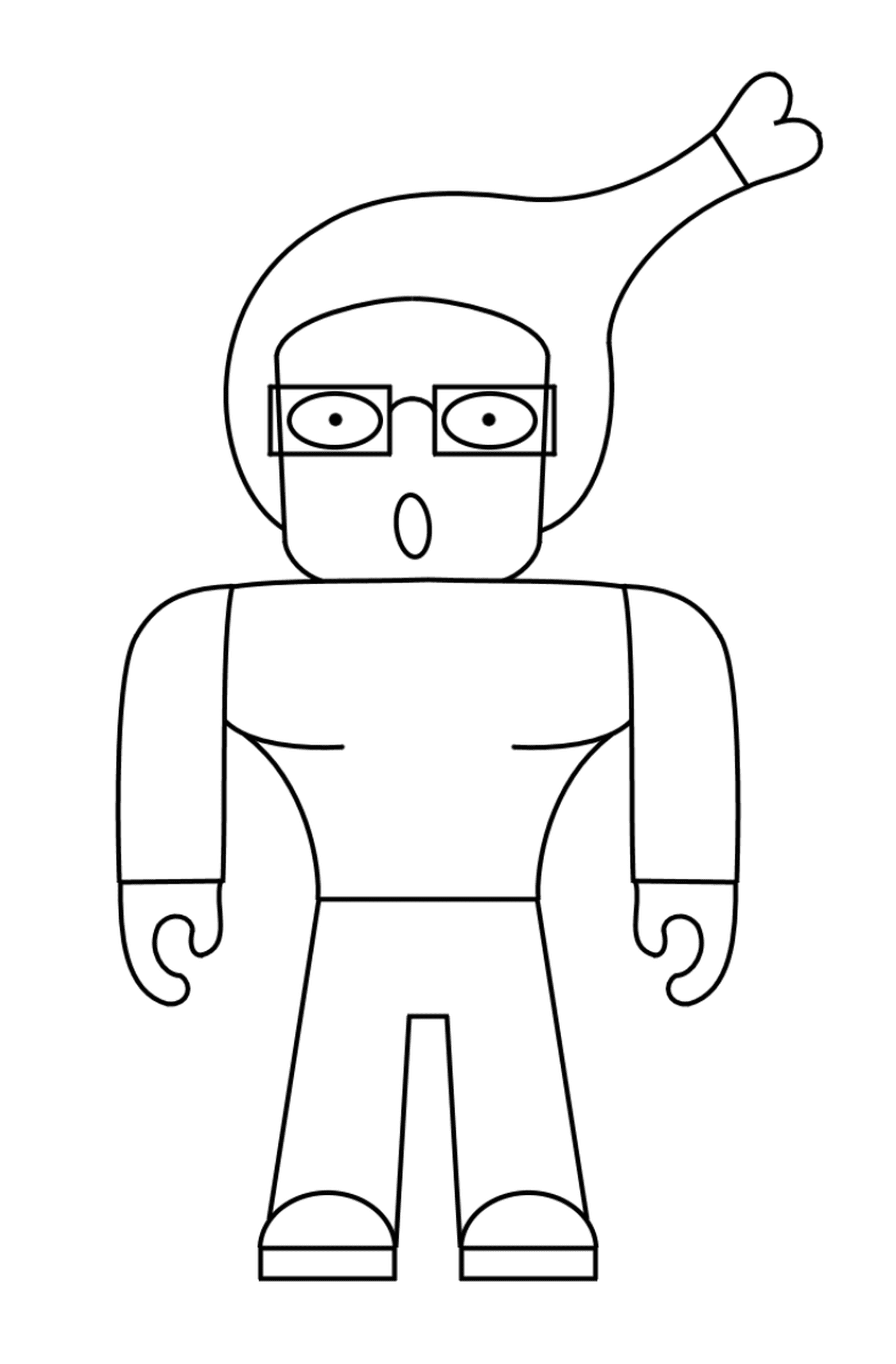 coloriage Weird Roblox Character Human