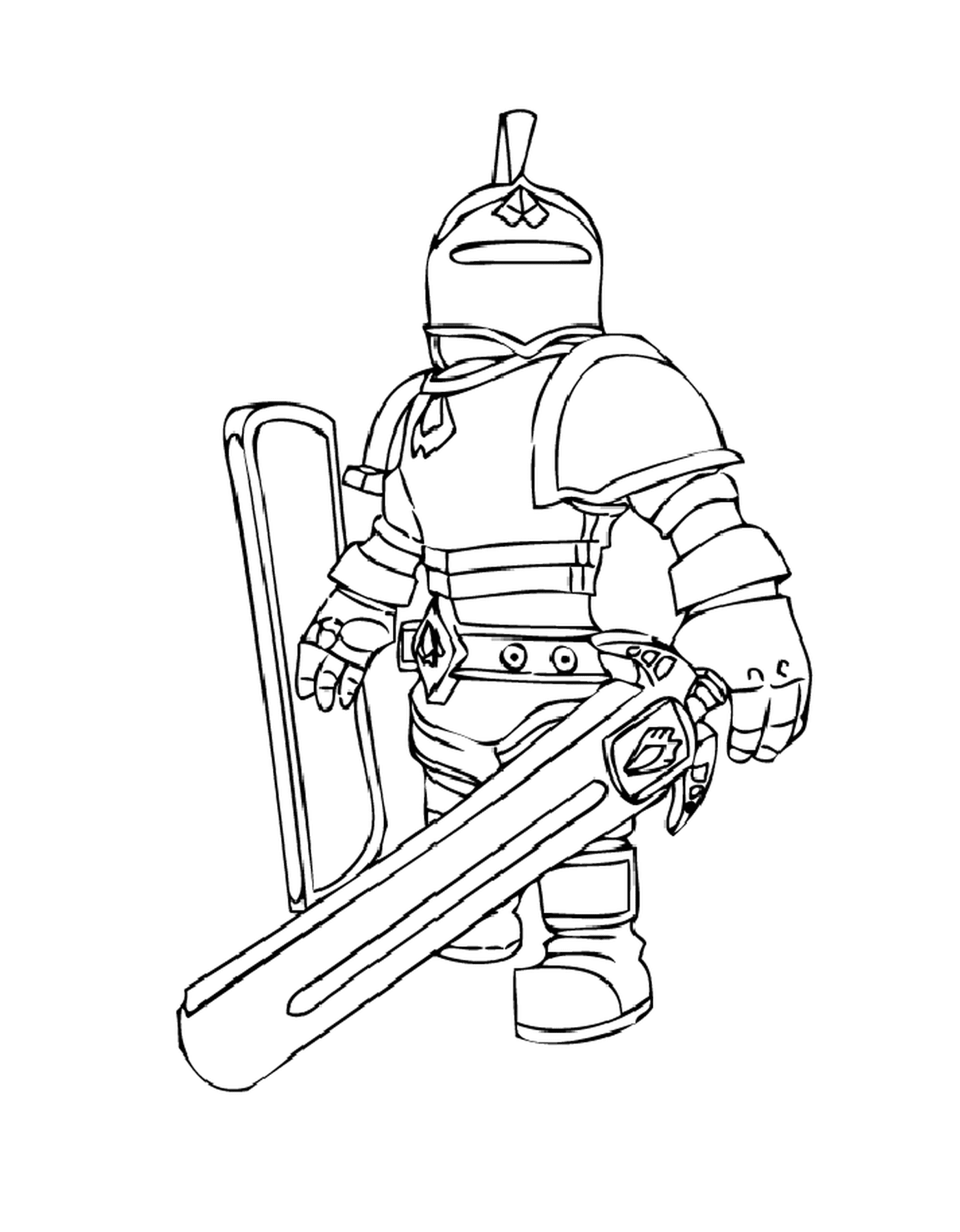 coloriage roblox knight