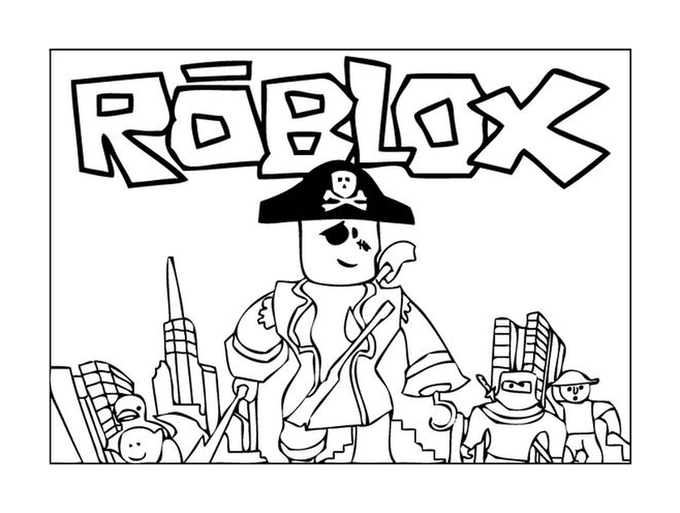 coloriage roblox pirate character