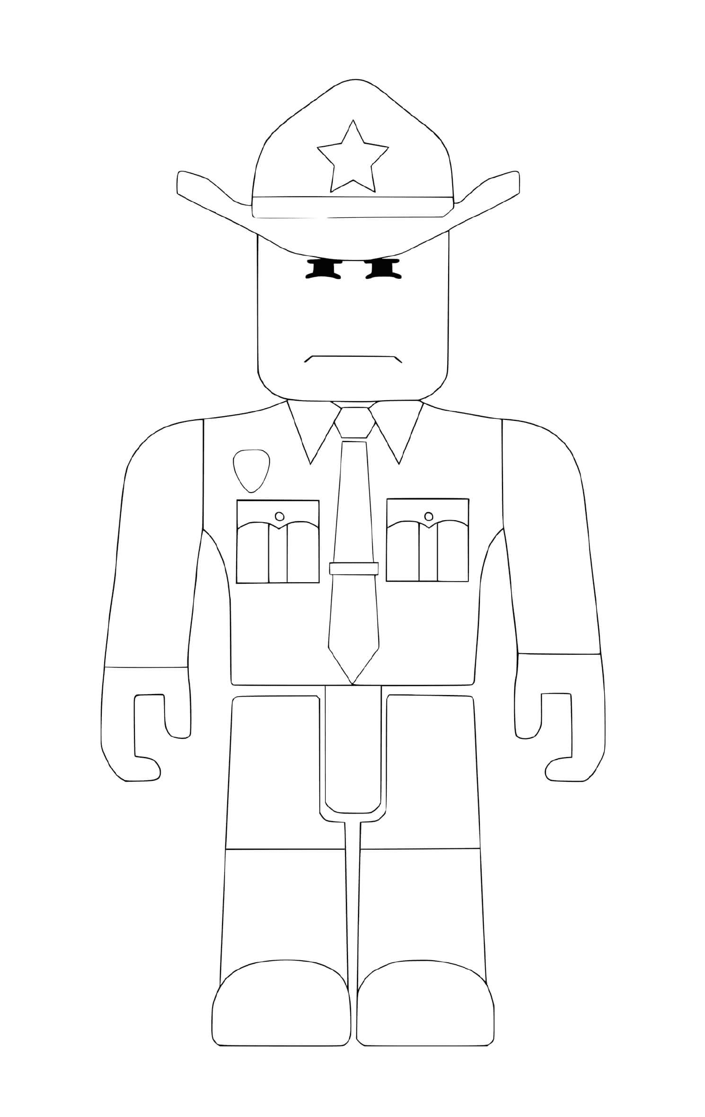 coloriage Roblox Sheriff