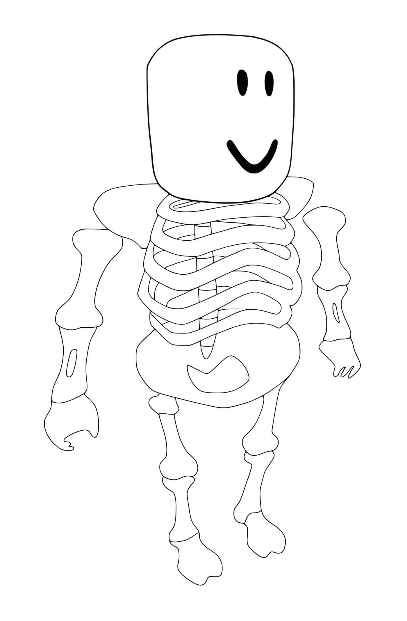 coloriage Roblox Skeleton