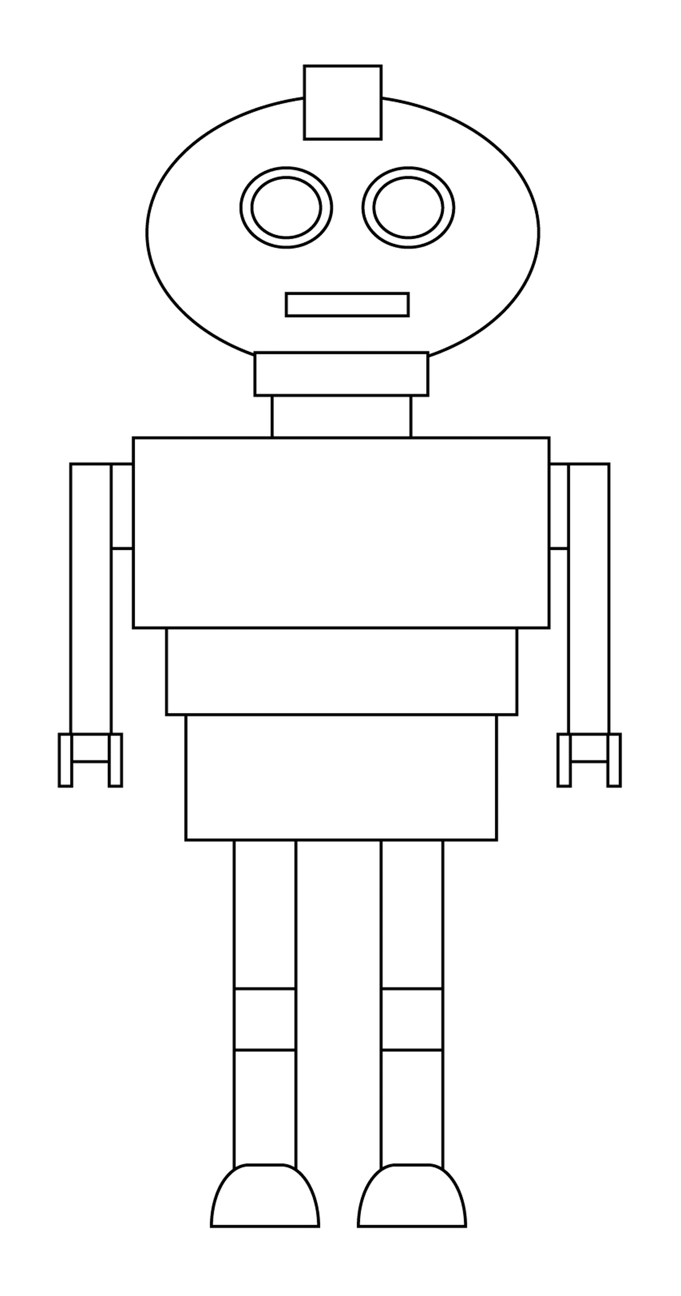 coloriage robot vraiment tres simple