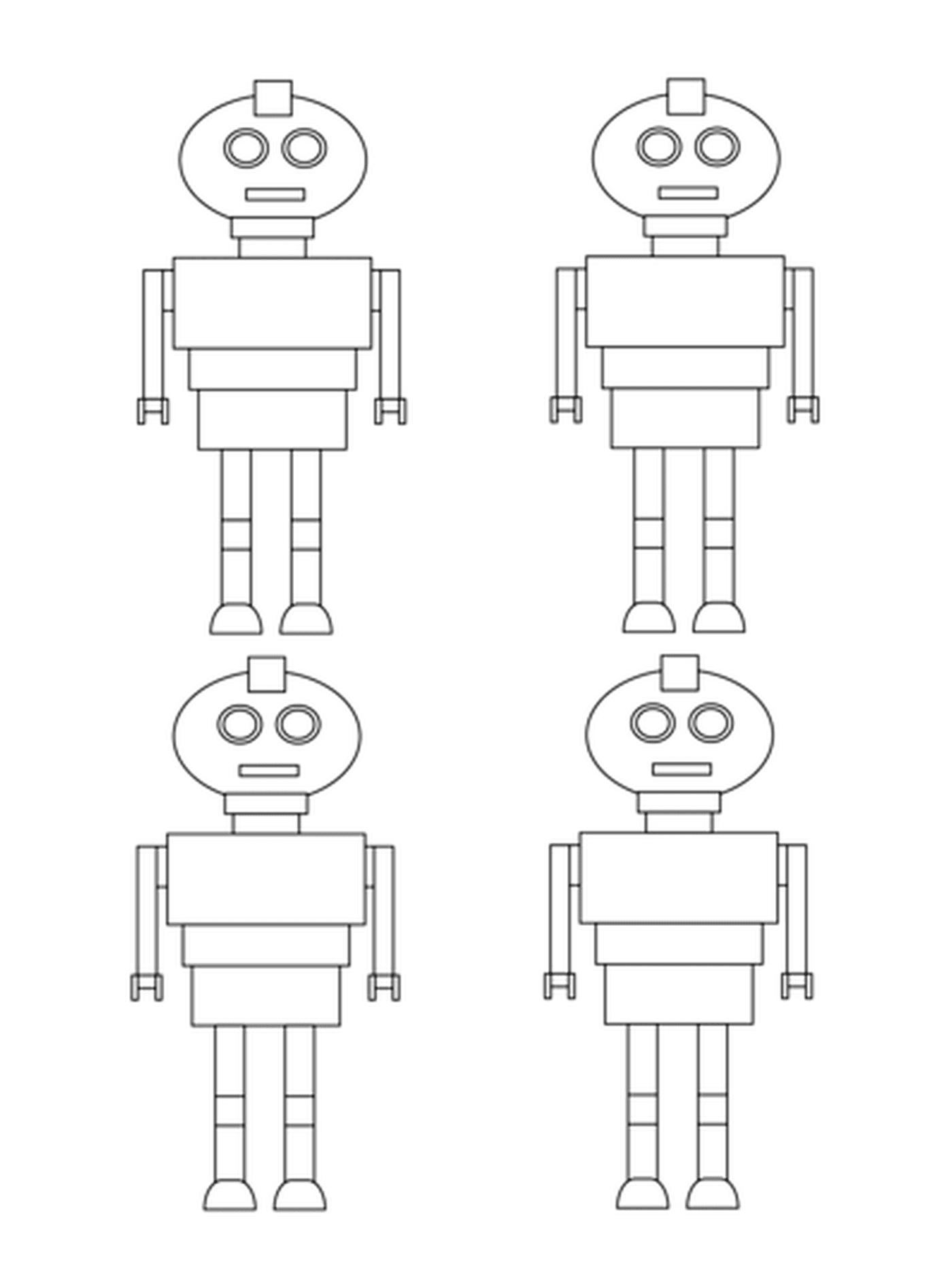 coloriage robots pattern toy