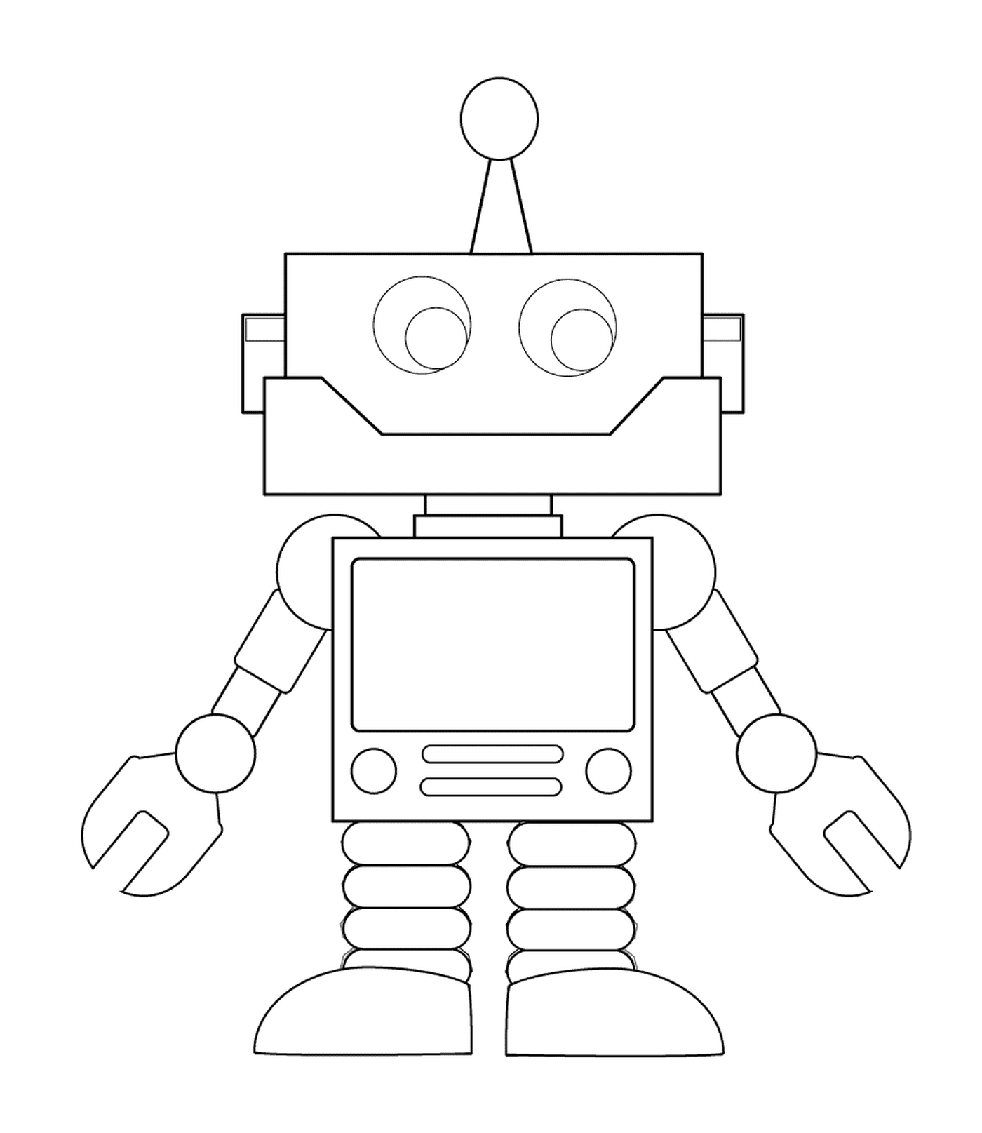 coloriage cartoon robot