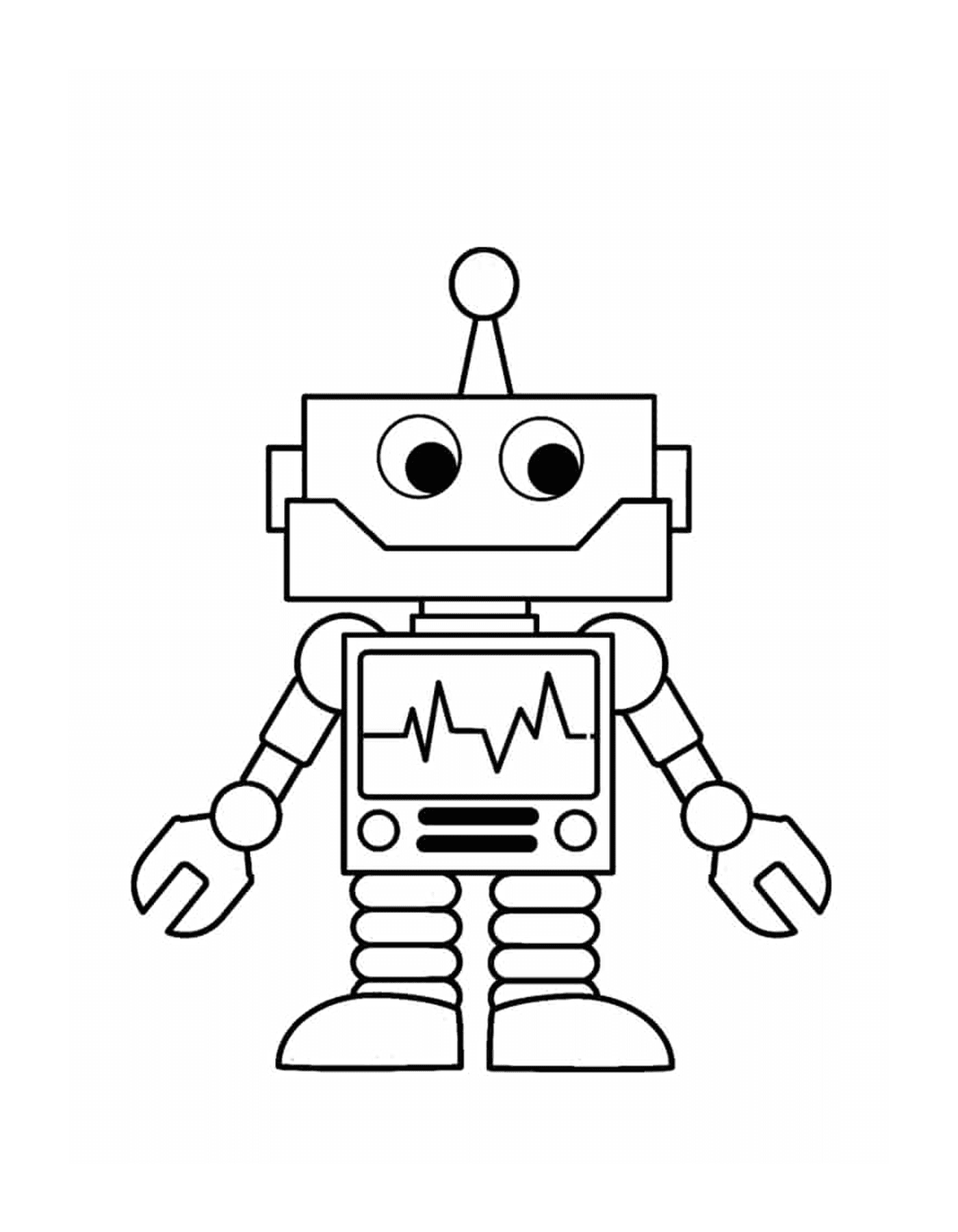 coloriage robot enfant simple