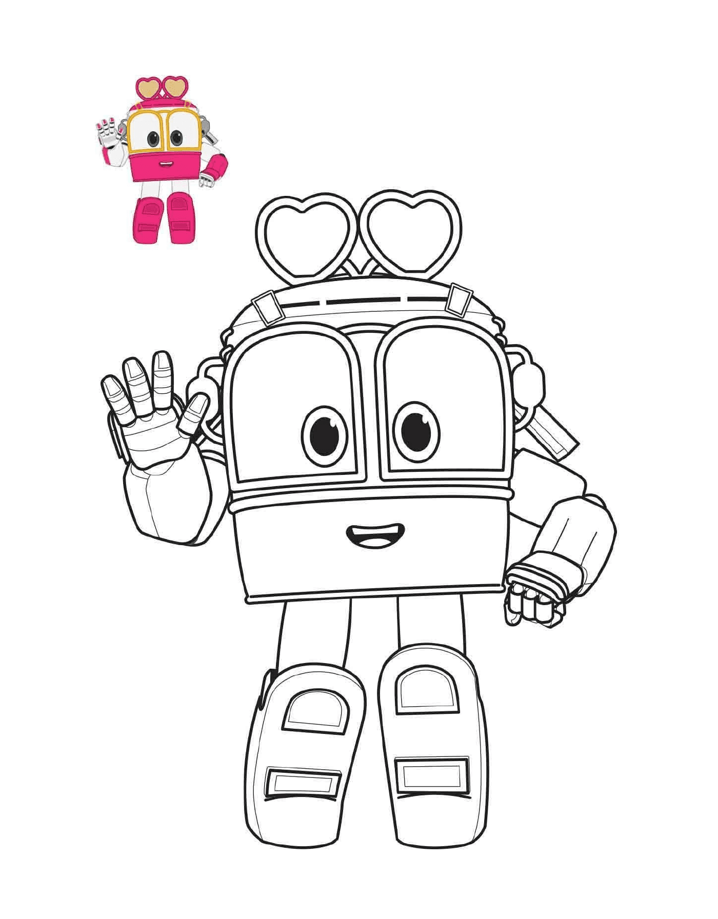 coloriage Selly Robot Train