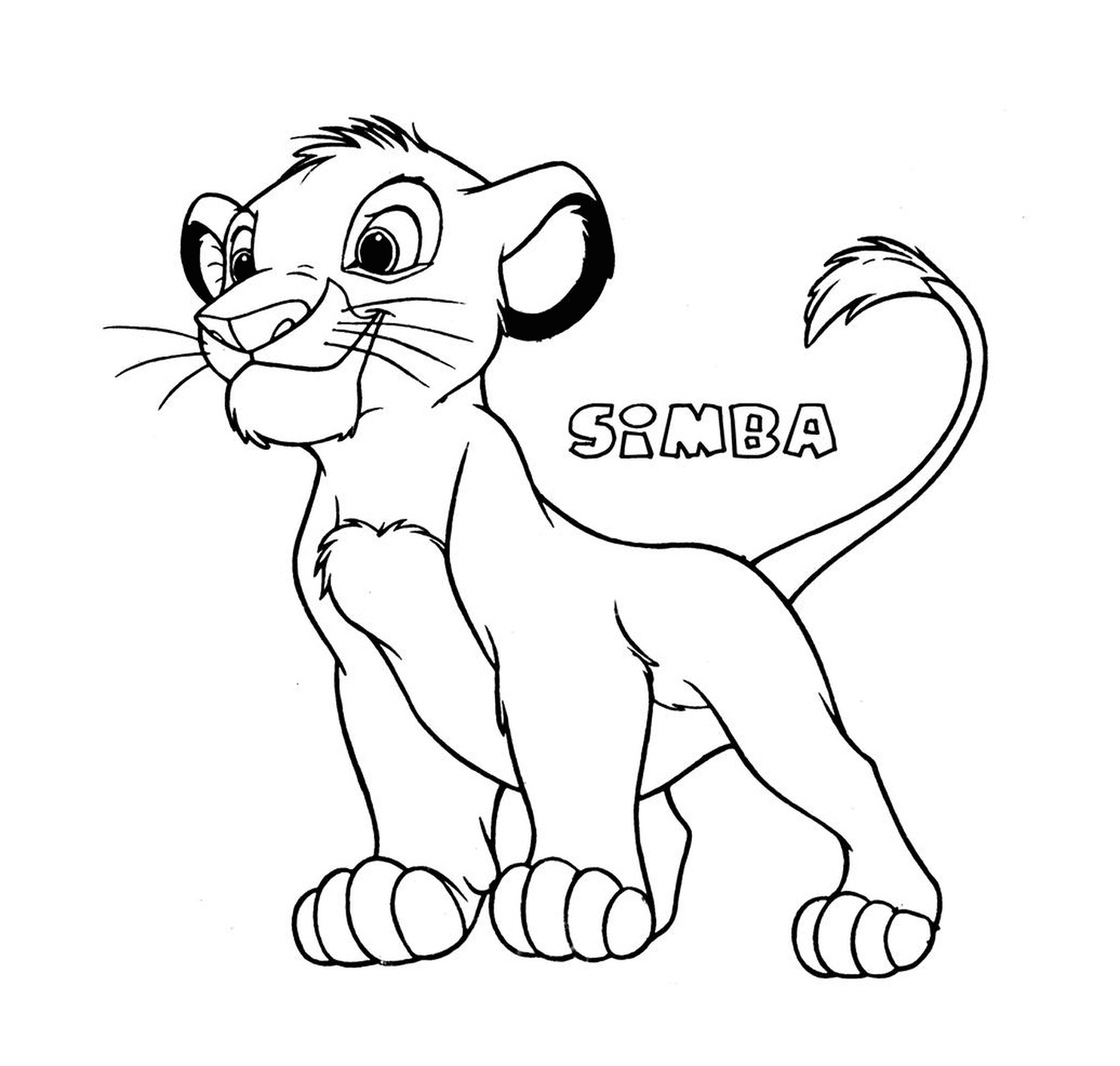 coloriage Le petit Lion Simba