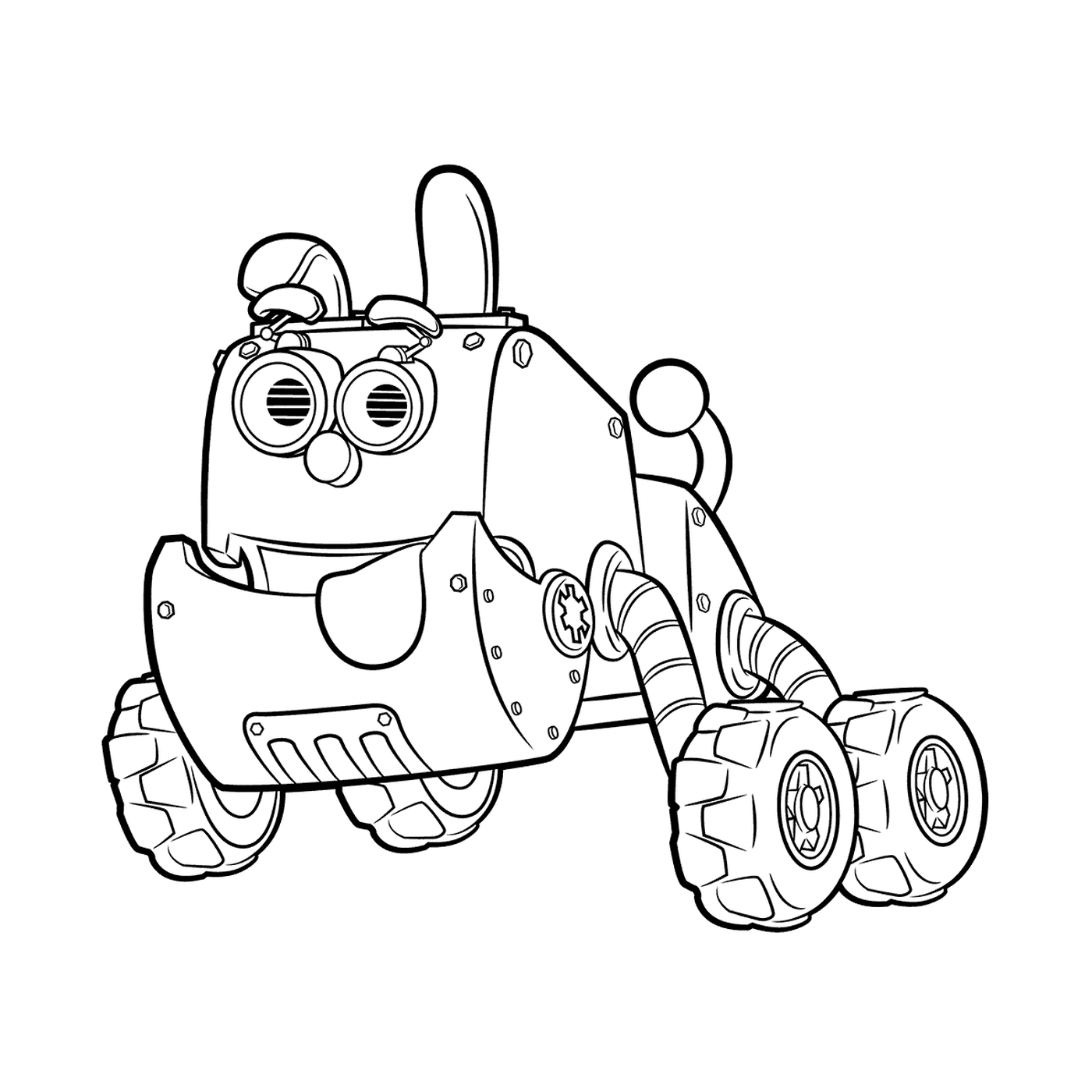 coloriage Robot Dog in Rusty Rivets Robotic Puppy