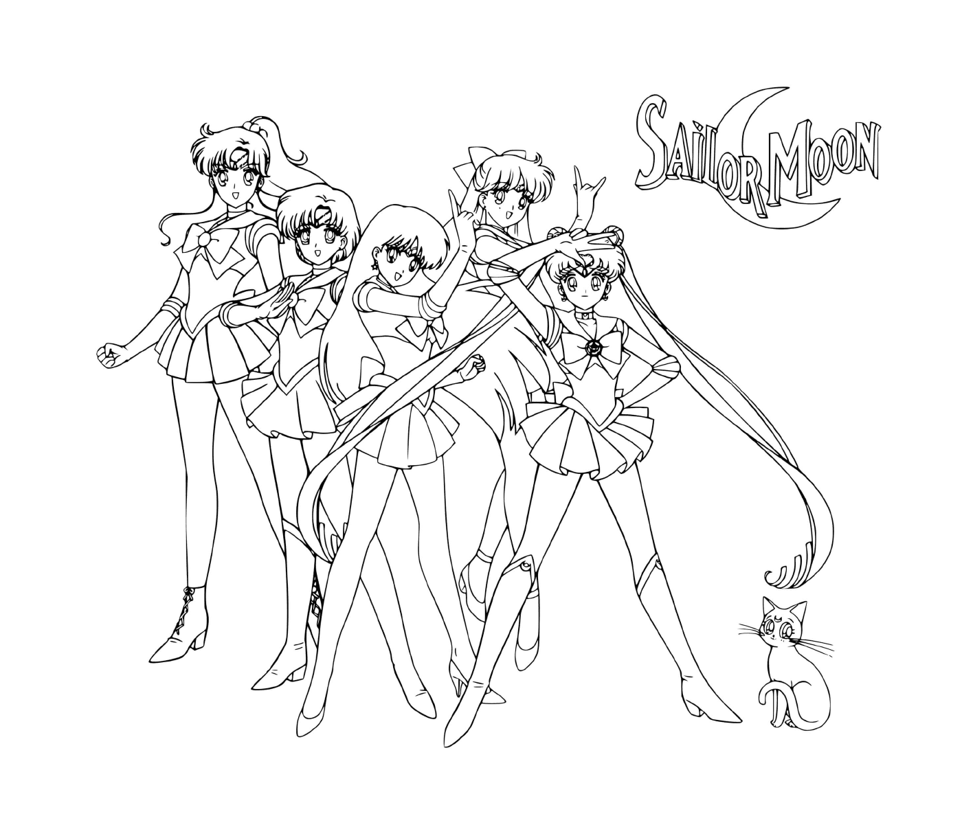 coloriage Sailor Moon Girls