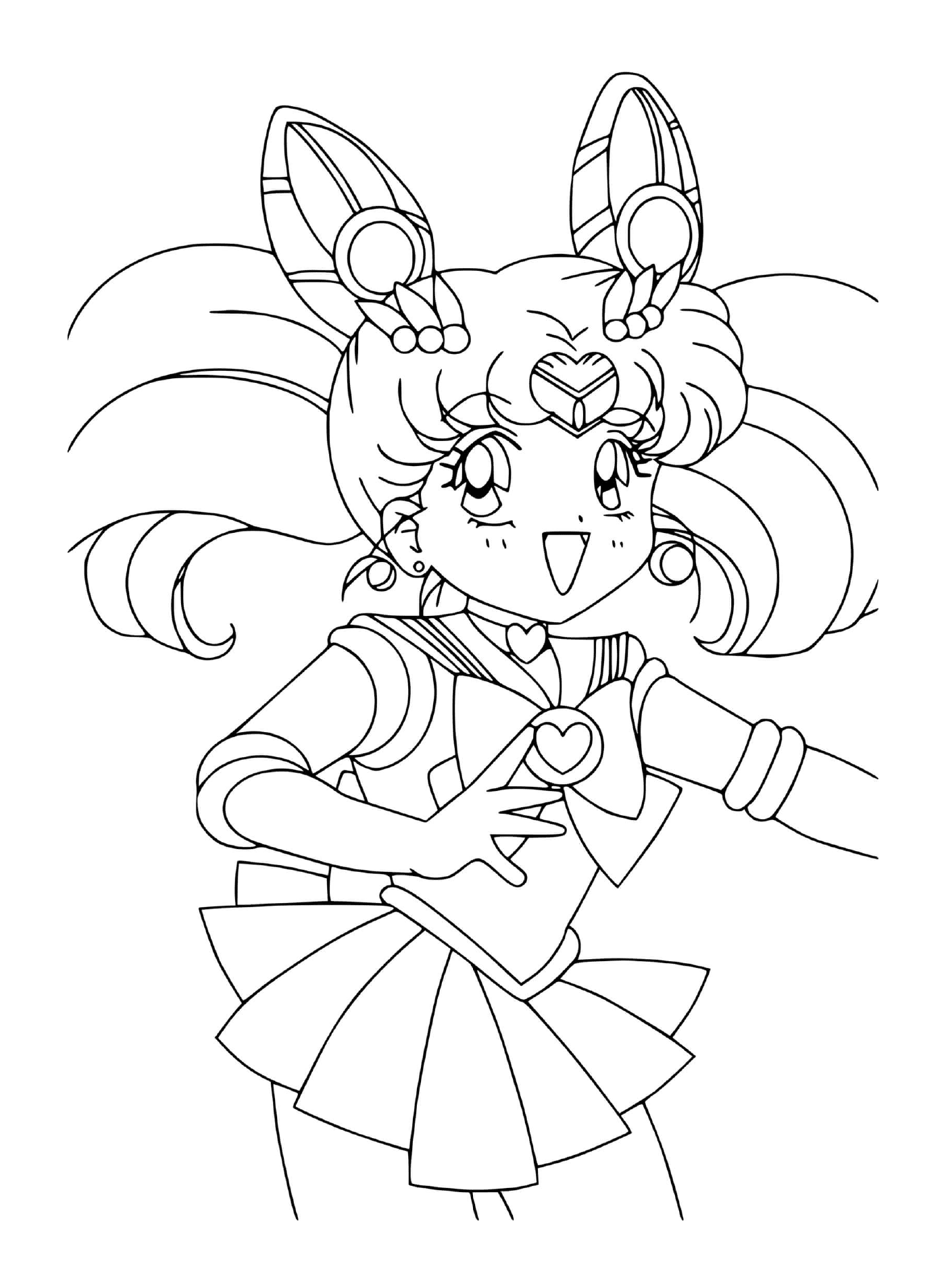 coloriage Sailor Mini Moon Girl