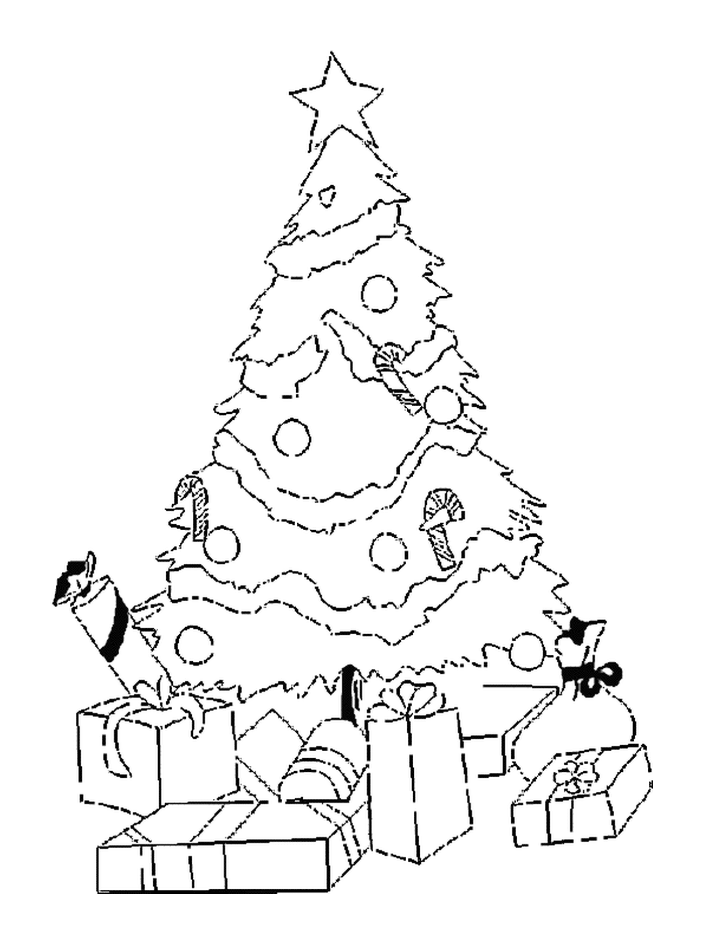 coloriage dessin d un sapin de Noel