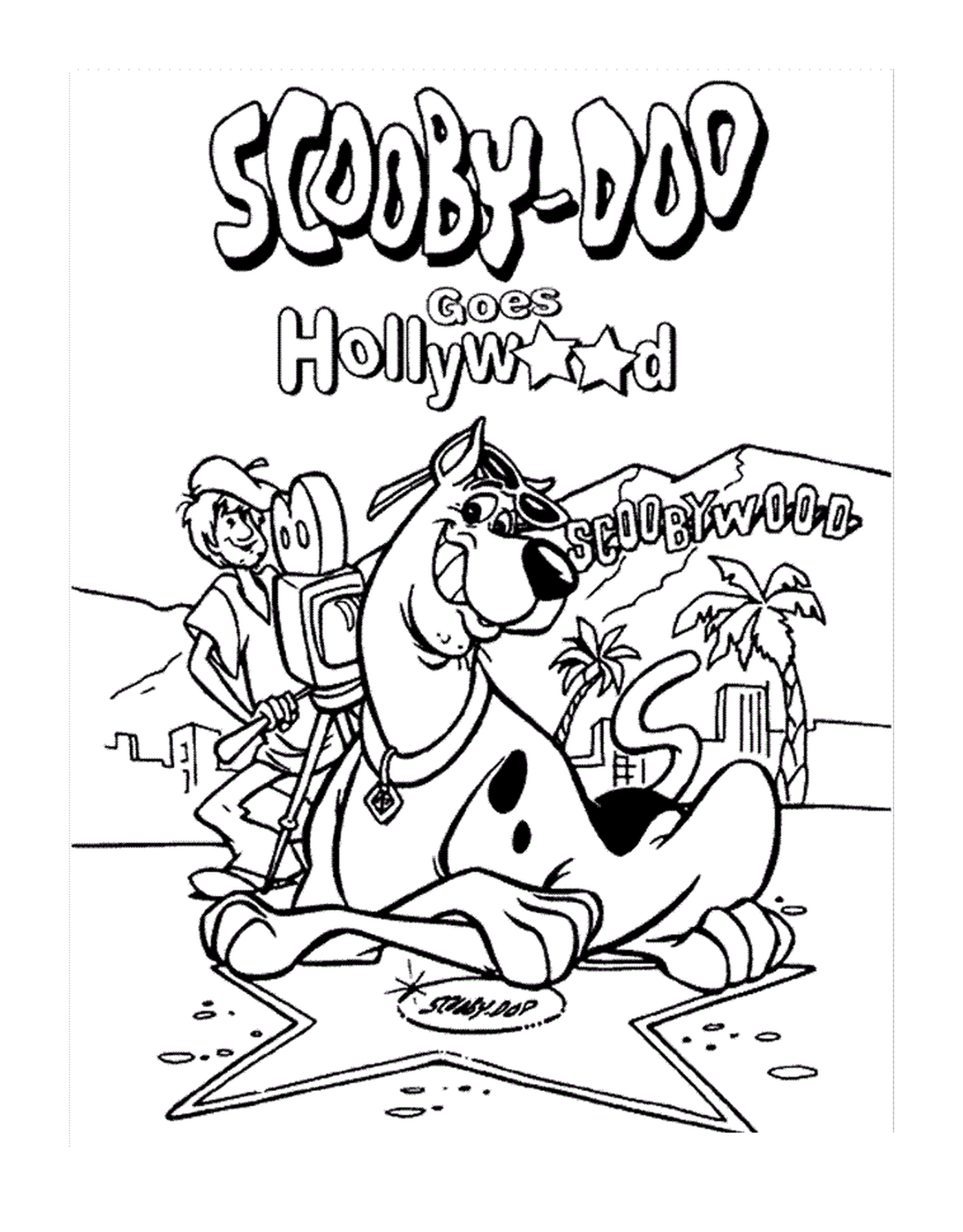 coloriage scooby doo a hollywood