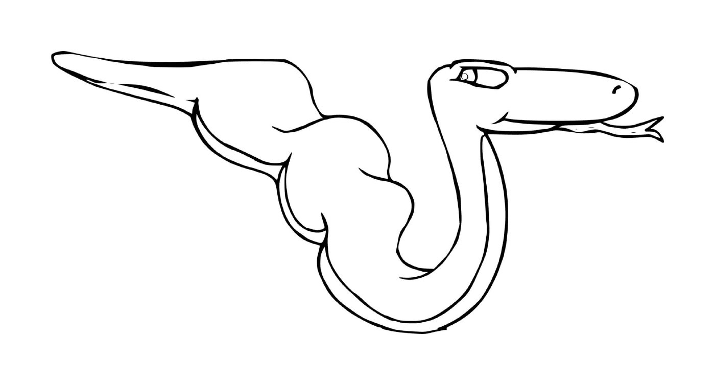 coloriage serpent avec un gros ventre