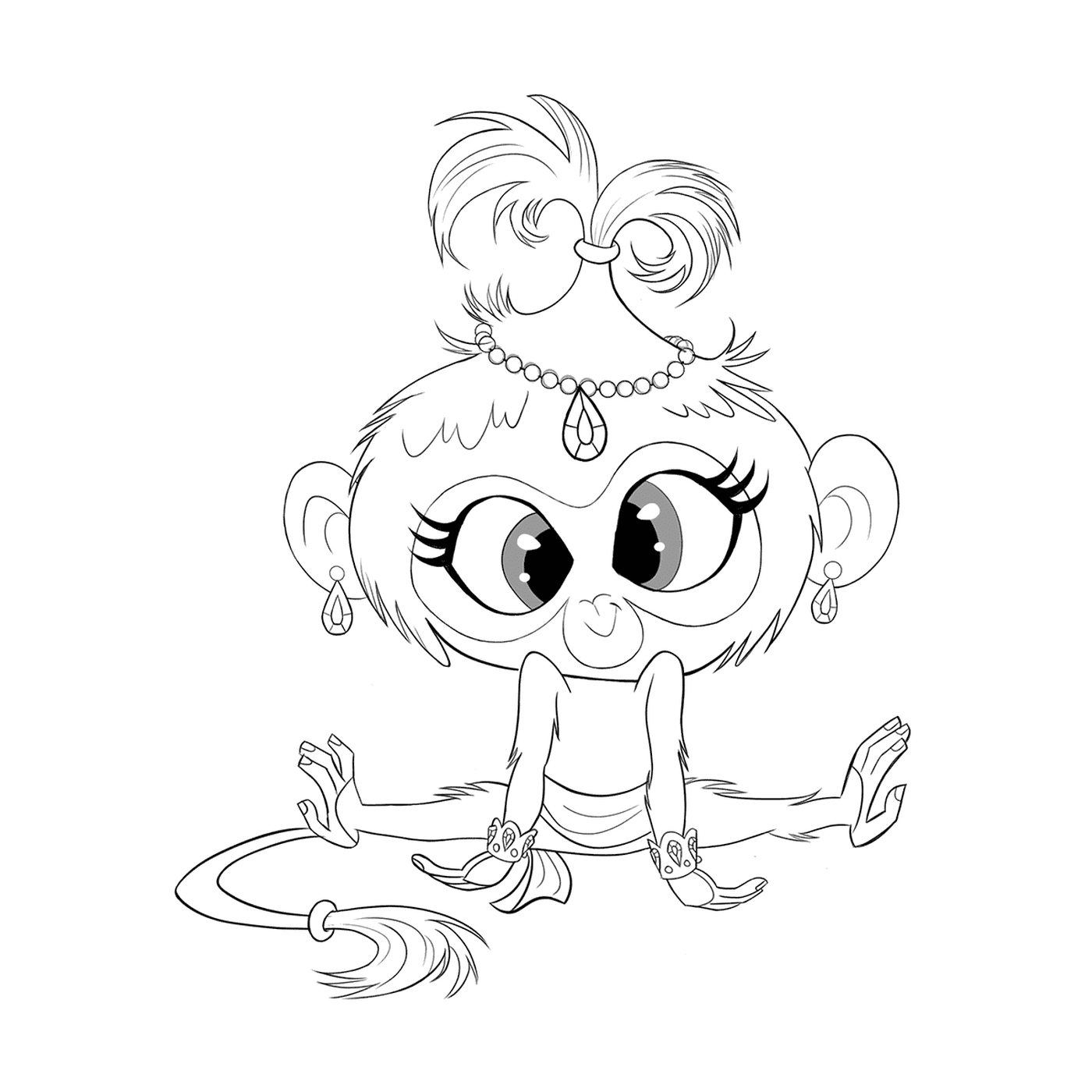 coloriage Monkey Tala from shimmer et shine