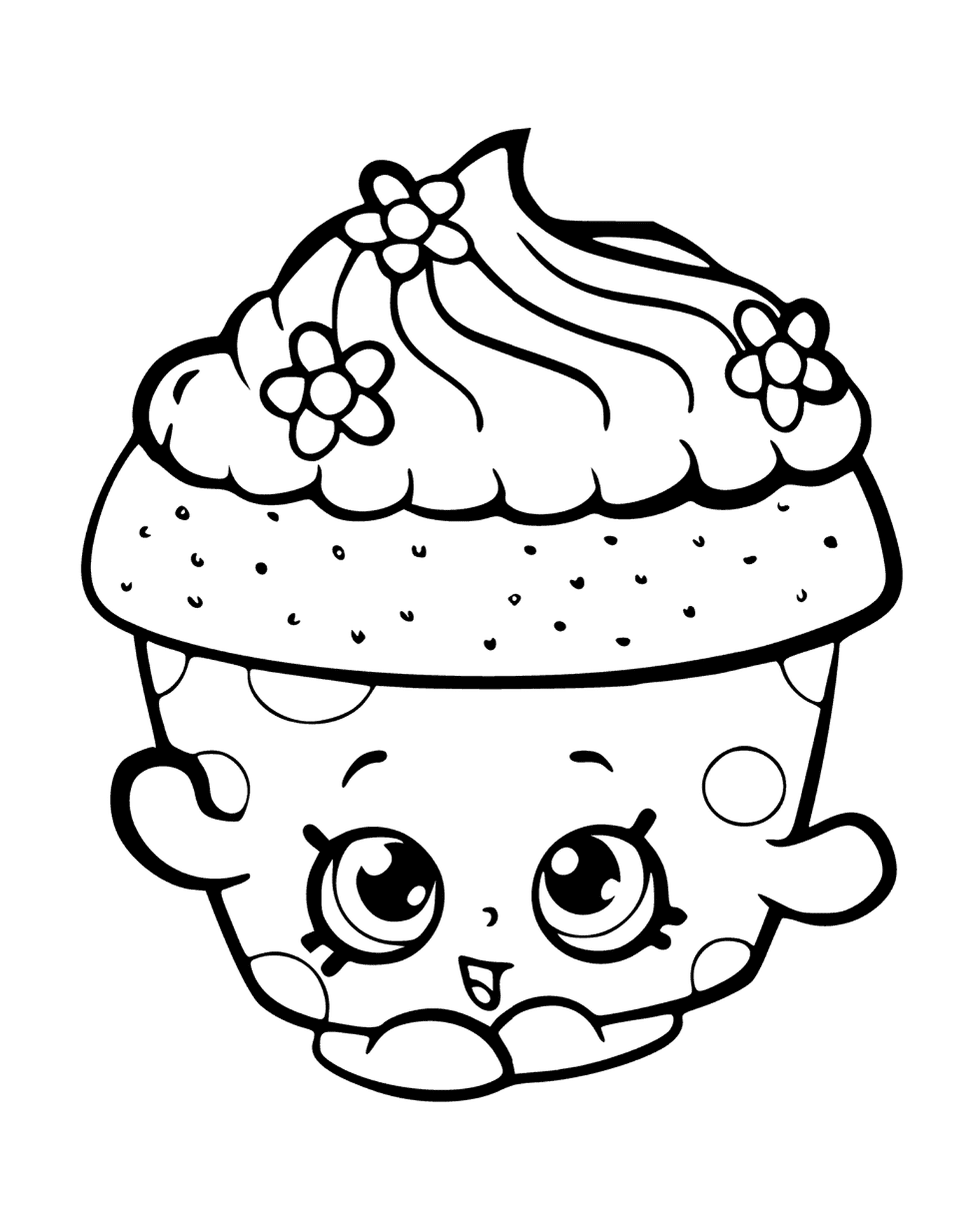 coloriage cupcake petal shopkin