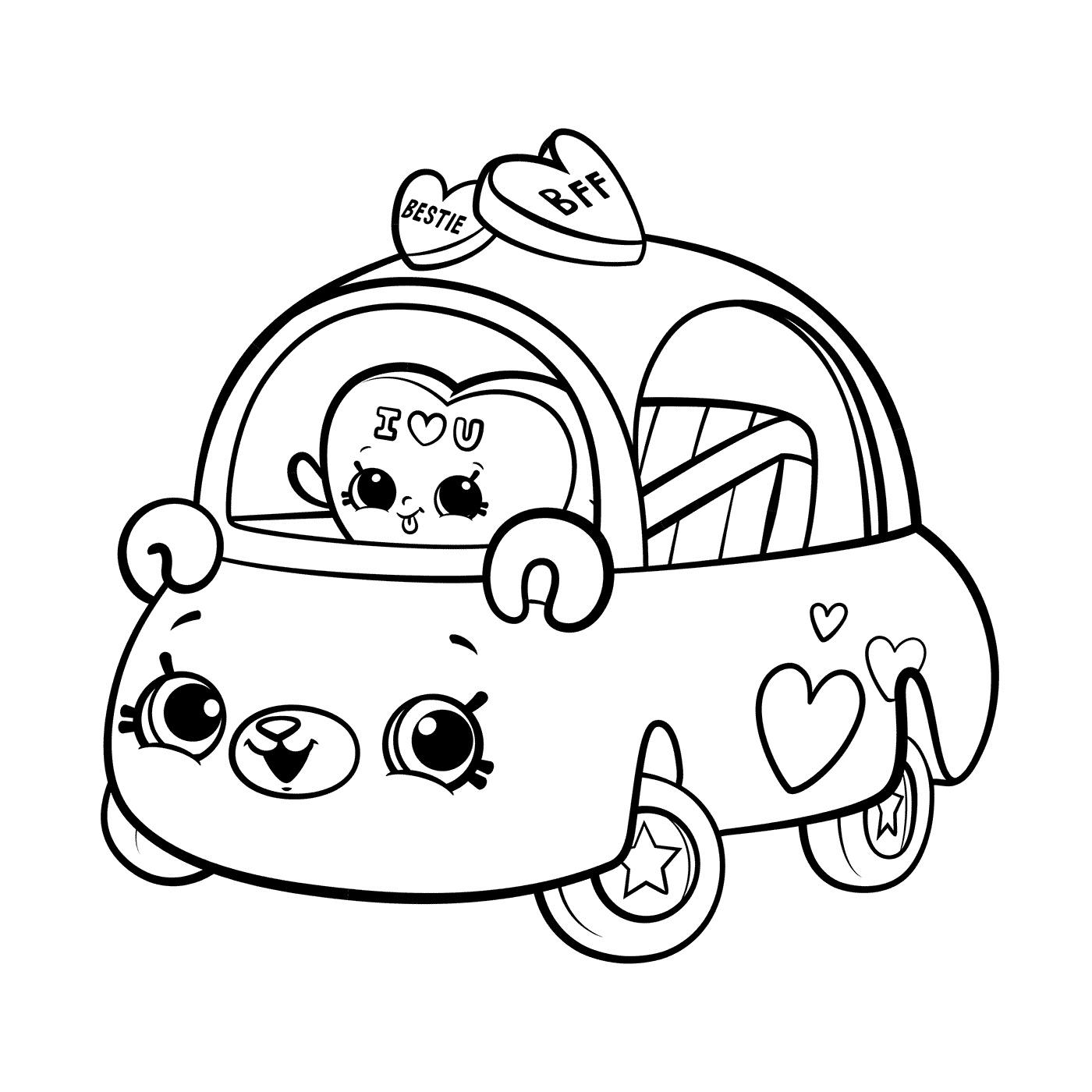 coloriage Cutie Cars for Girls