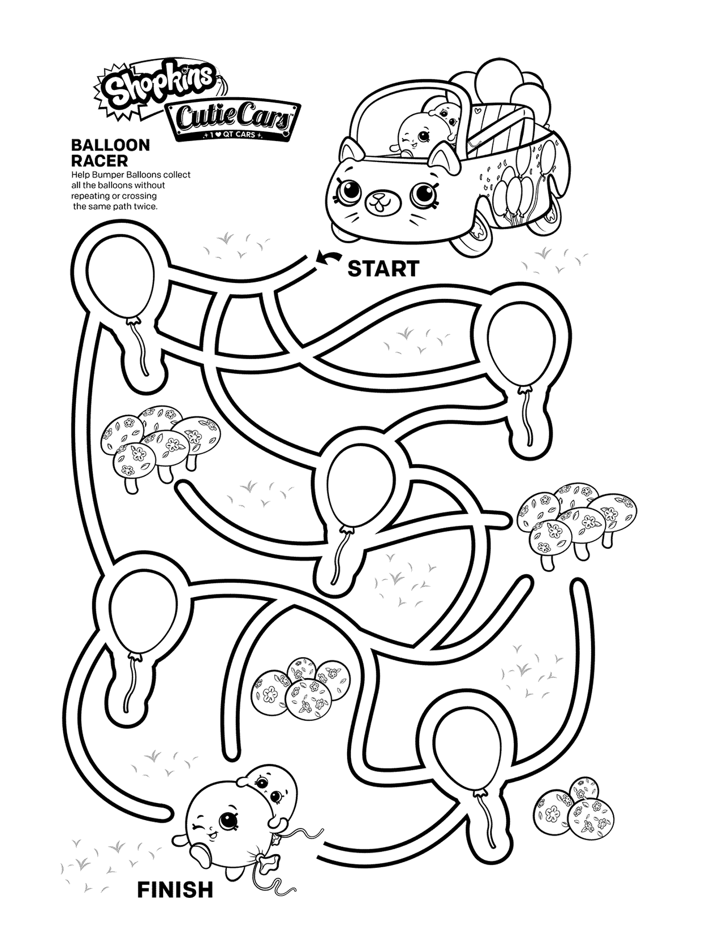 coloriage Easy Shopkins Maze for Kids