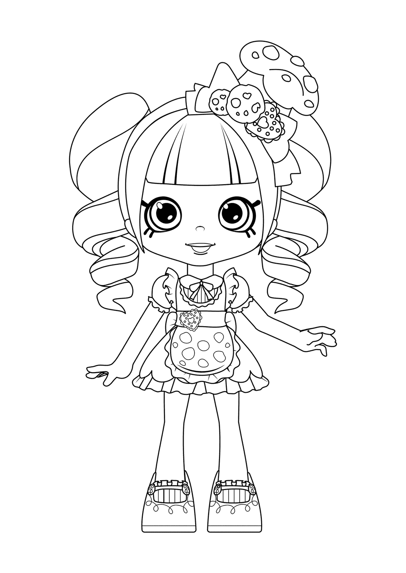 coloriage Coco Cookie Shoppies Dolls from Shopkins