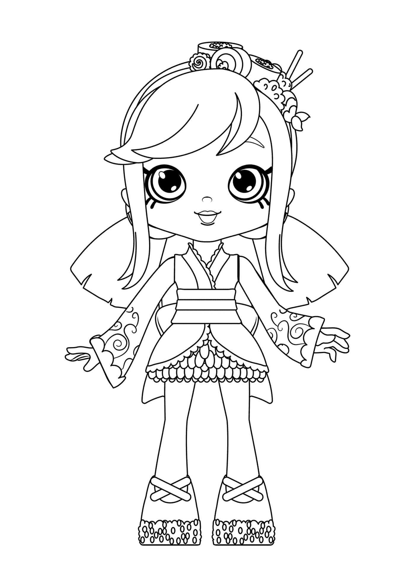 coloriage Sara Sushi Doll Coloring for Girls