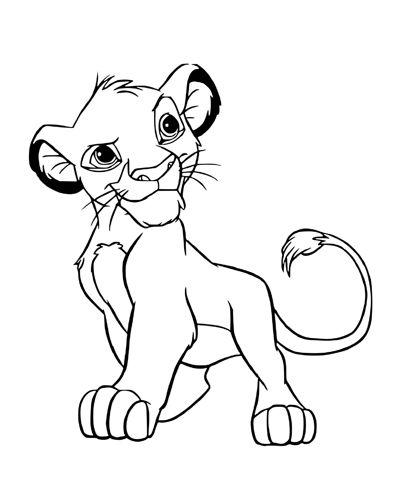 coloriage simba roi lion