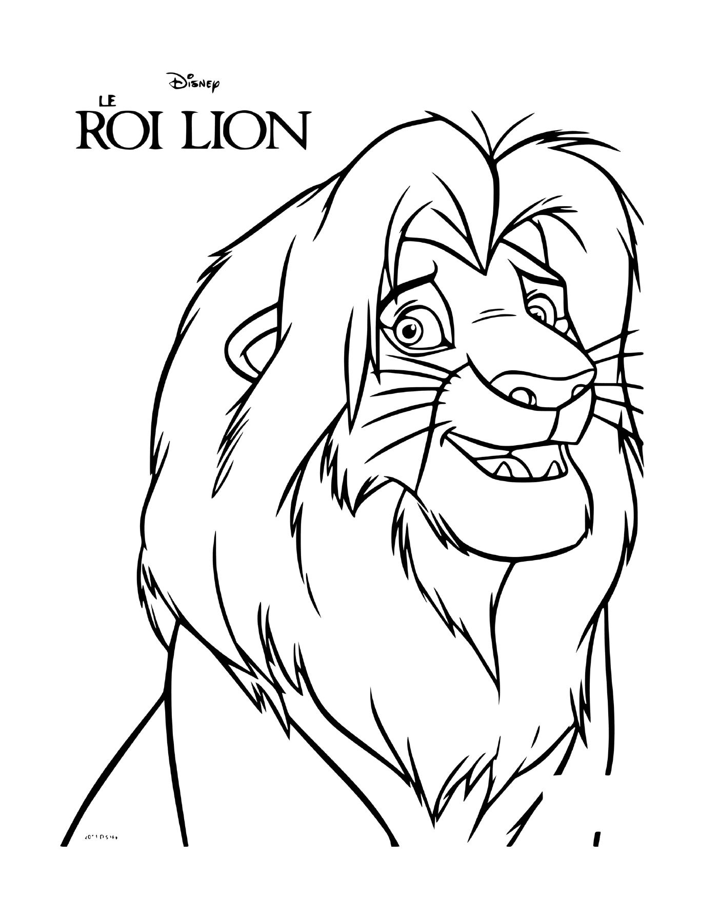 coloriage le futur roi lion simba le souverain legitime