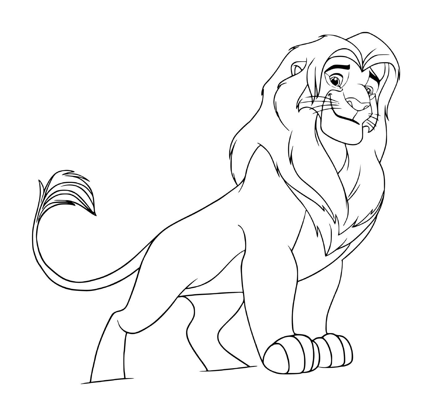 coloriage simba le grand roi lion