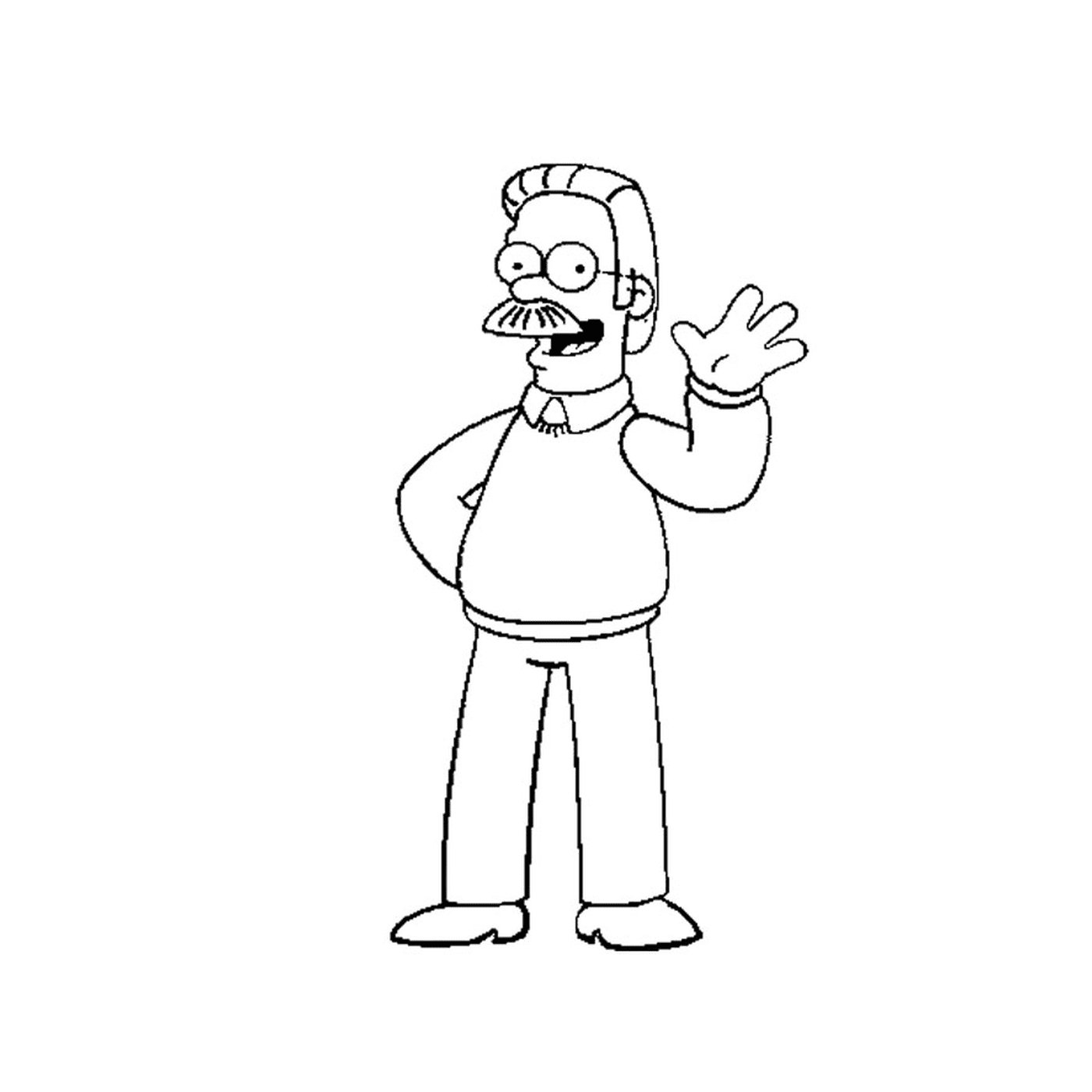 coloriage ned flanders simpson