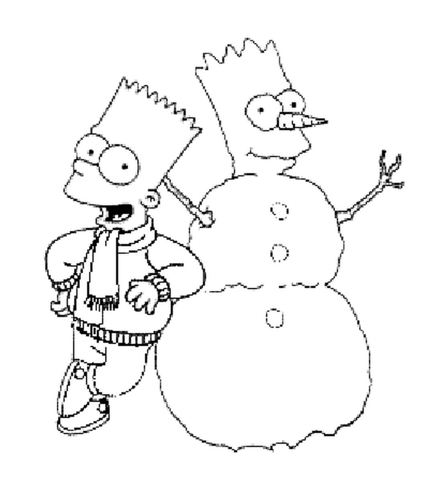 coloriage Bonhomme de neige Bart