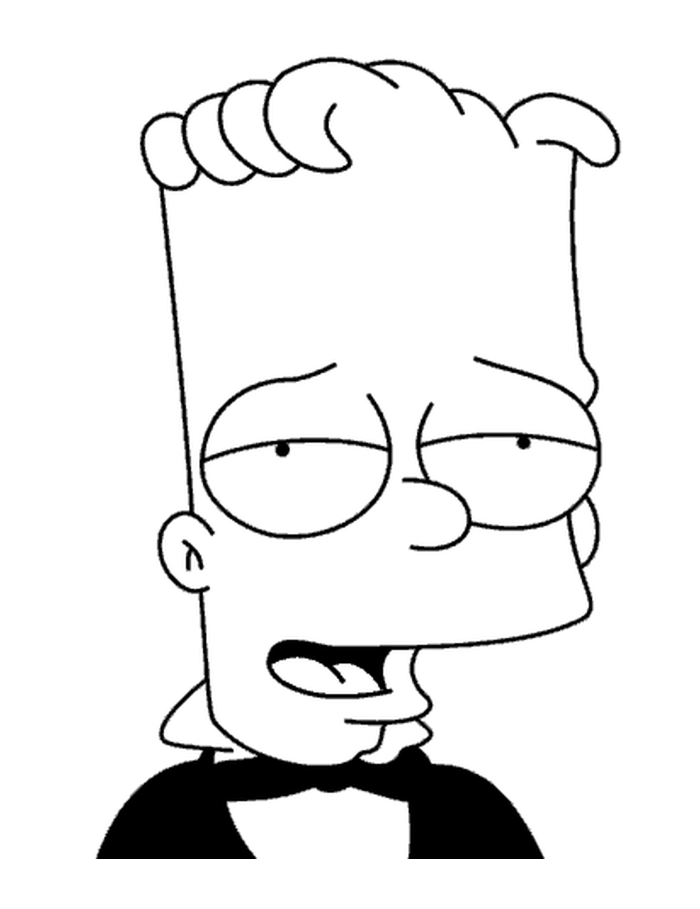 coloriage Bart Simpson en smoking