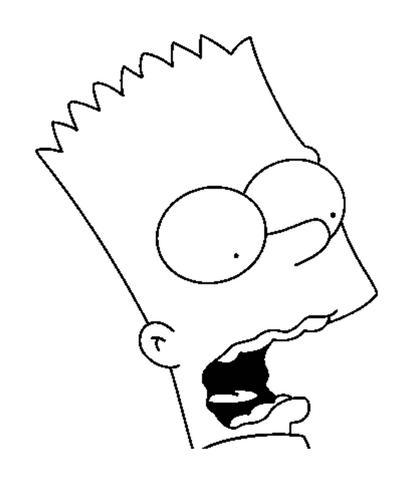 coloriage Bart a peur