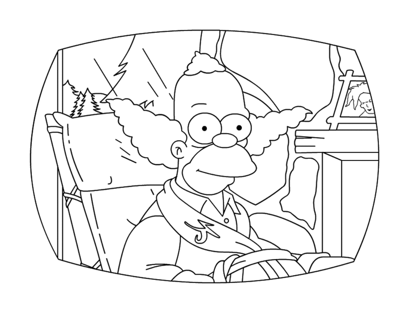 coloriage The simpsons Krusty