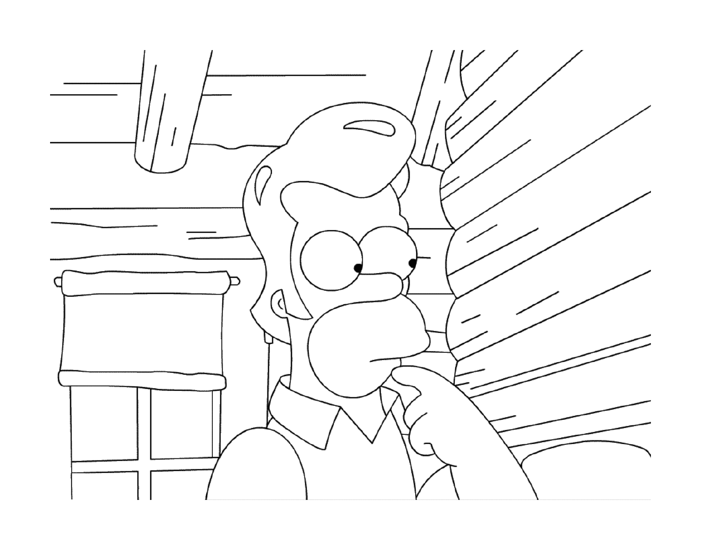 coloriage The simpsons Homer young