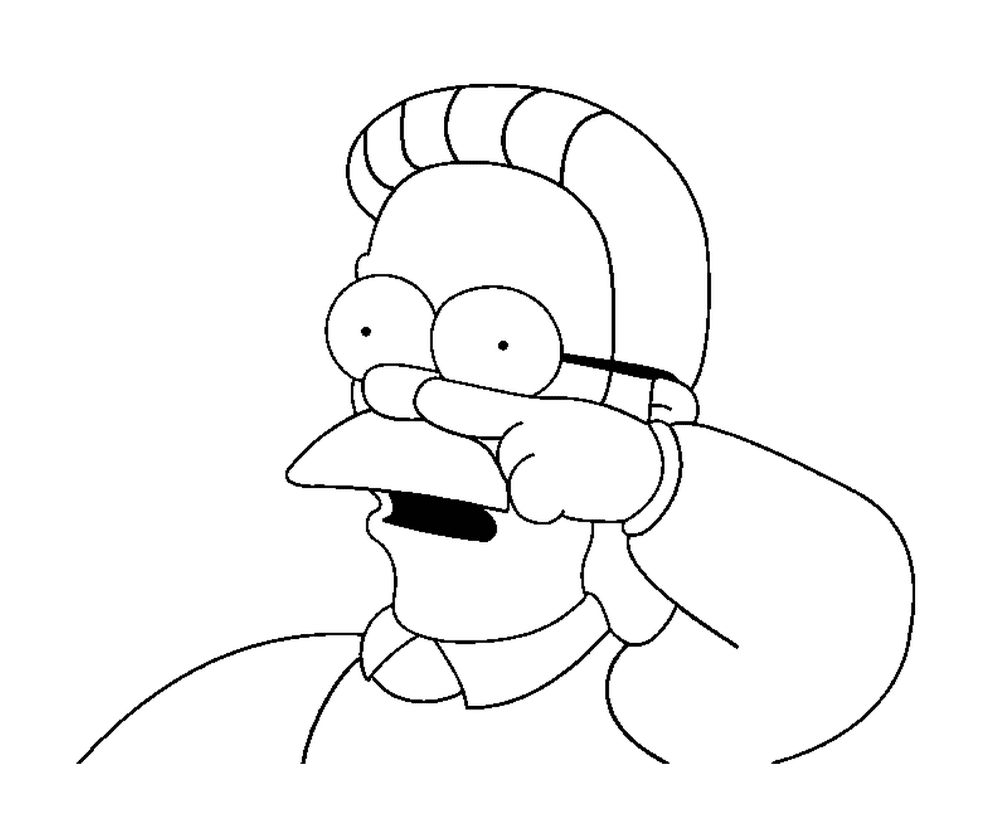 coloriage dessin simpson Ned Flanders