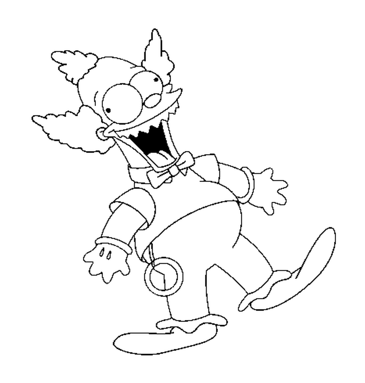 coloriage dessin simpson poupee Krusty
