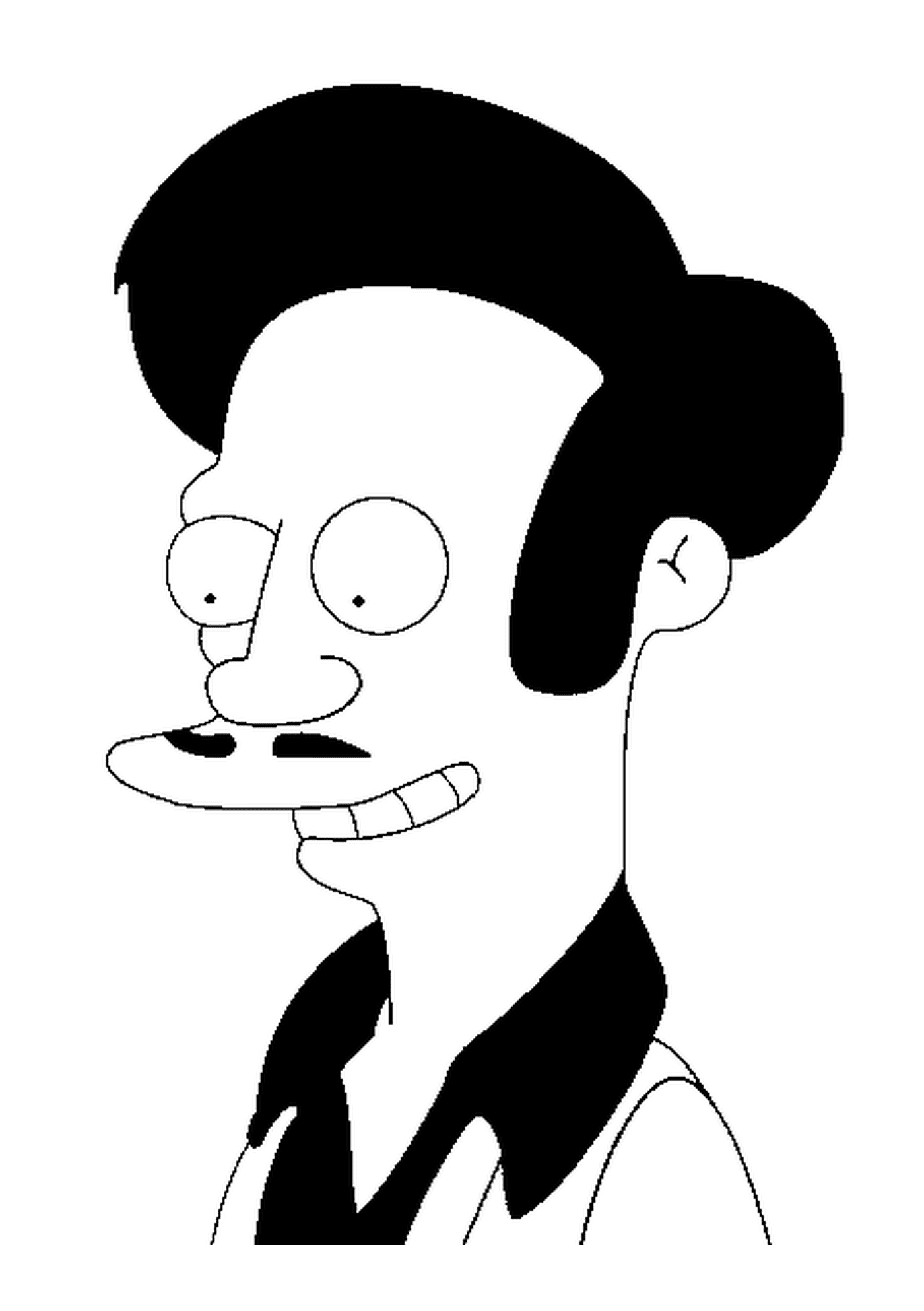 coloriage dessin simpson Apu