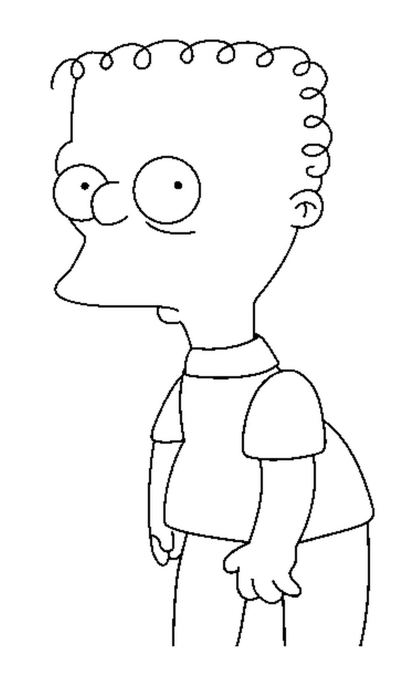 coloriage dessin simpson Wendell